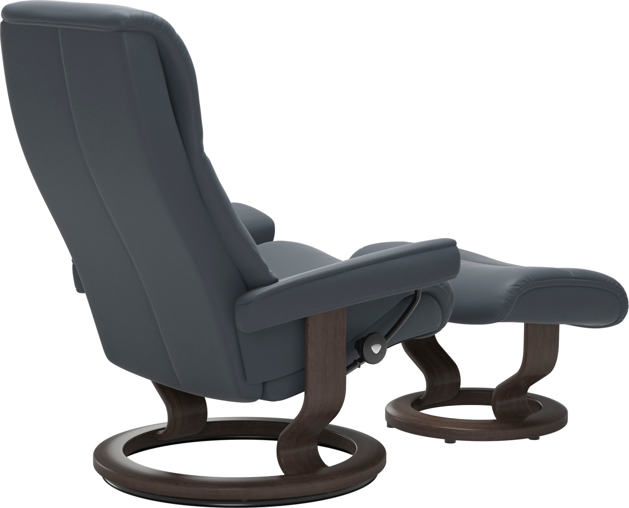 Stressless® Relaxsessel »View«, (Set, Relaxsessel mit Hocker), mit Classic Base, Größe S,Gestell Wenge