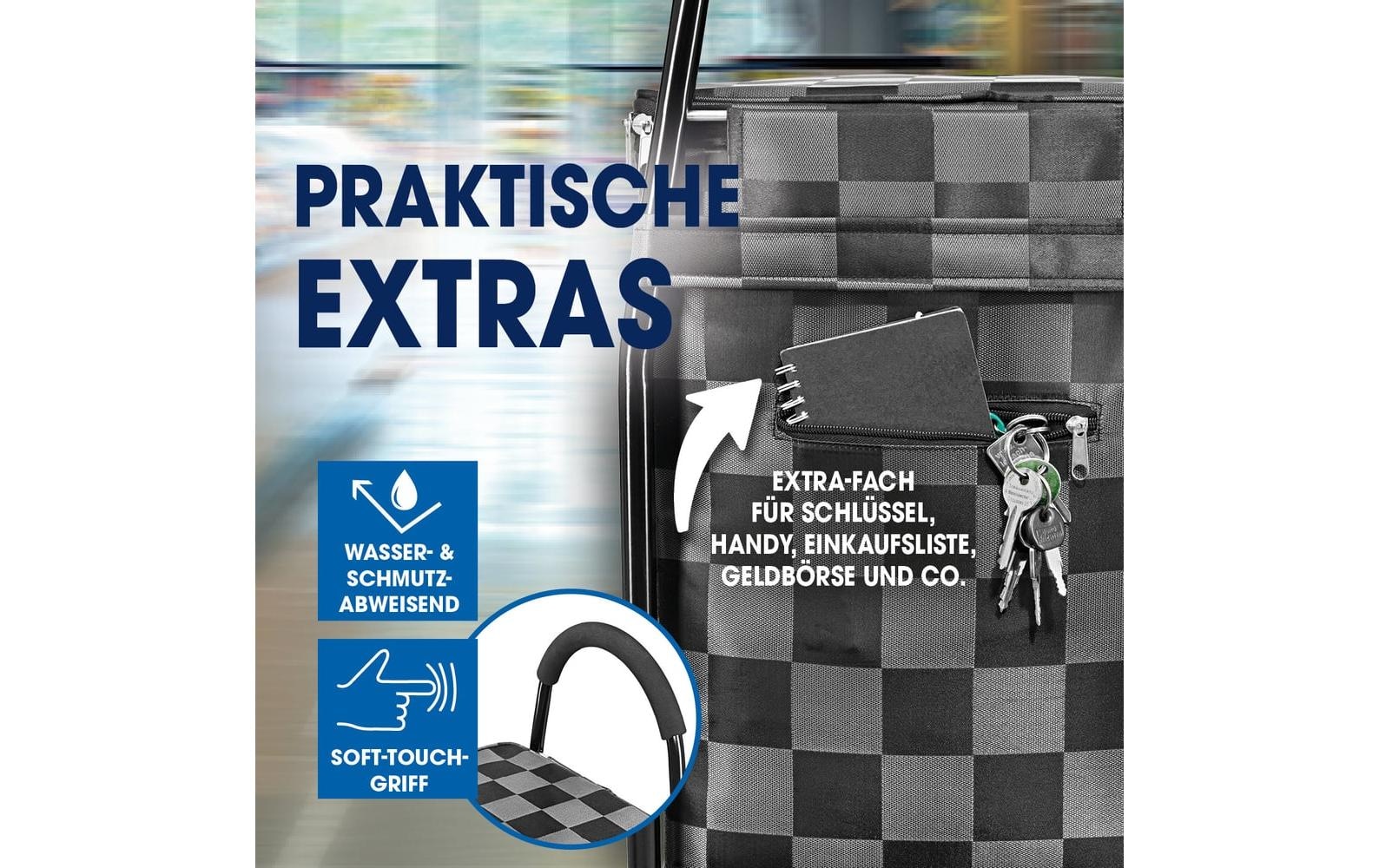 EASYmaxx Einkaufstrolley »52 l« Faltbarer Einkaufstrolley mit Kühltasche