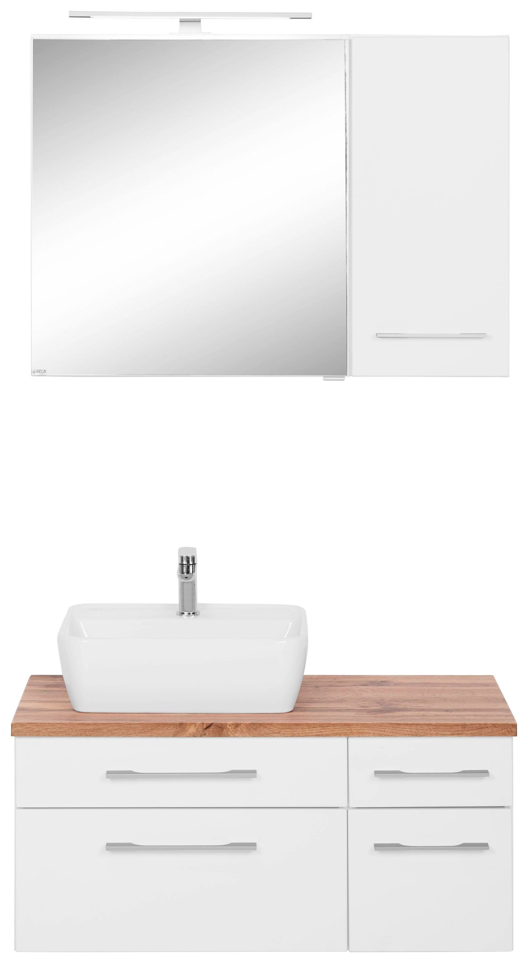 welltime Badmöbel-Set »Davos« 3 Stk. tlg. Breite 50 cm, mit extra Regal günstig online kaufen
