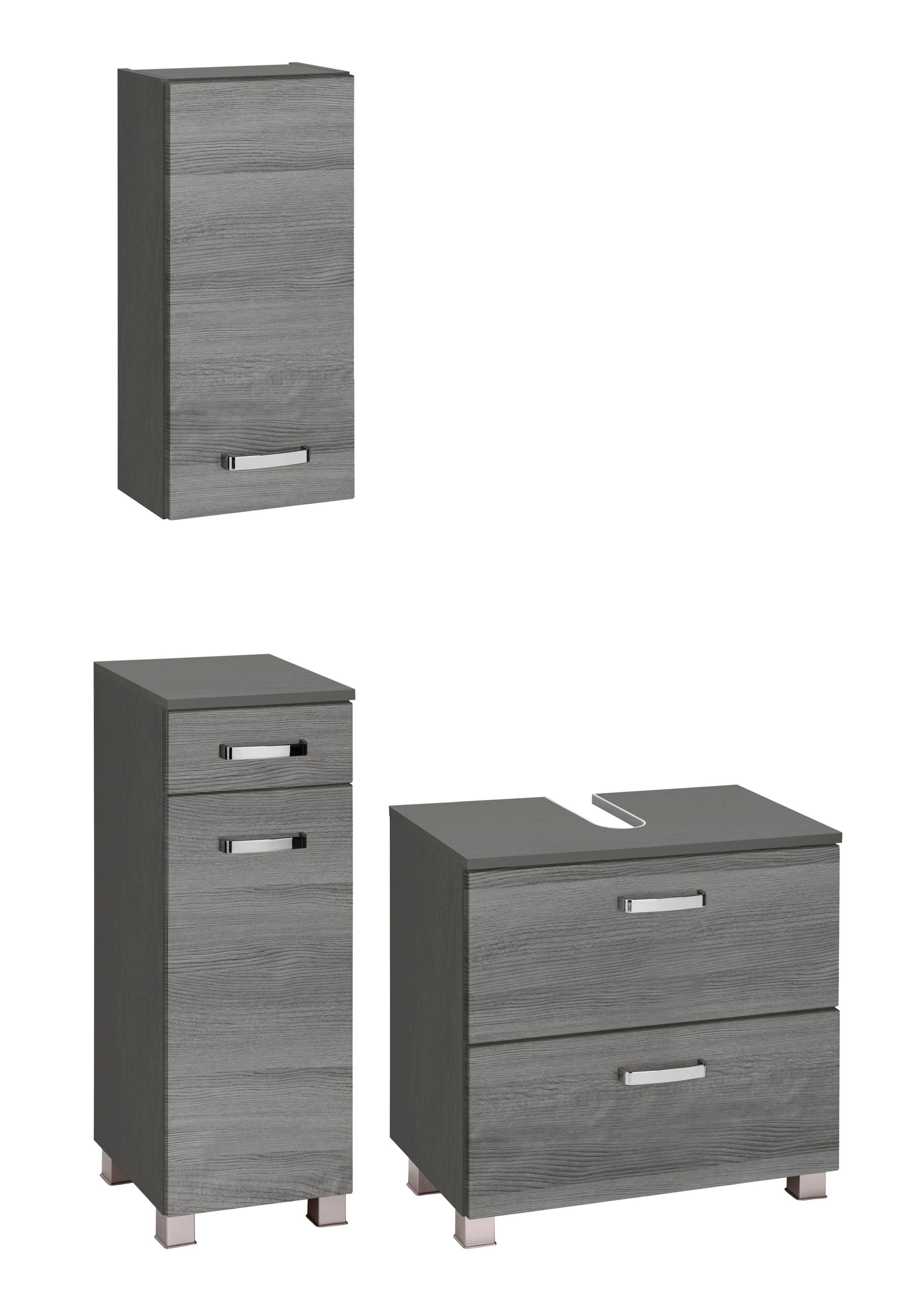 welltime Badmöbel-Set »Ravenna« 3 Stk. tlg. Hängeschrank, Unterschrank, Was günstig online kaufen