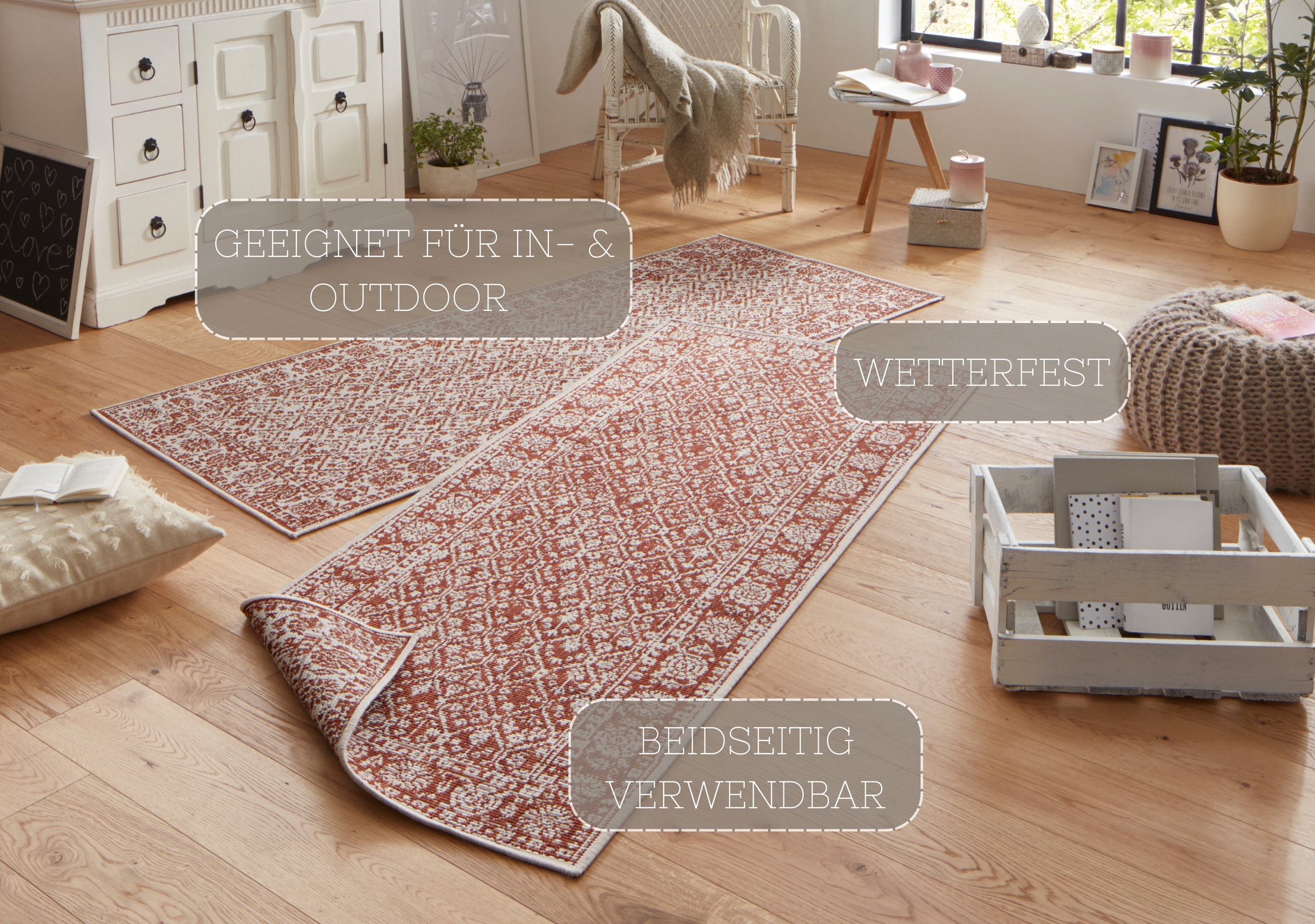 NORTHRUGS Teppich »Curacao«, rechteckig, 5 mm Höhe, In-& Outdoor, Läufer, W günstig online kaufen