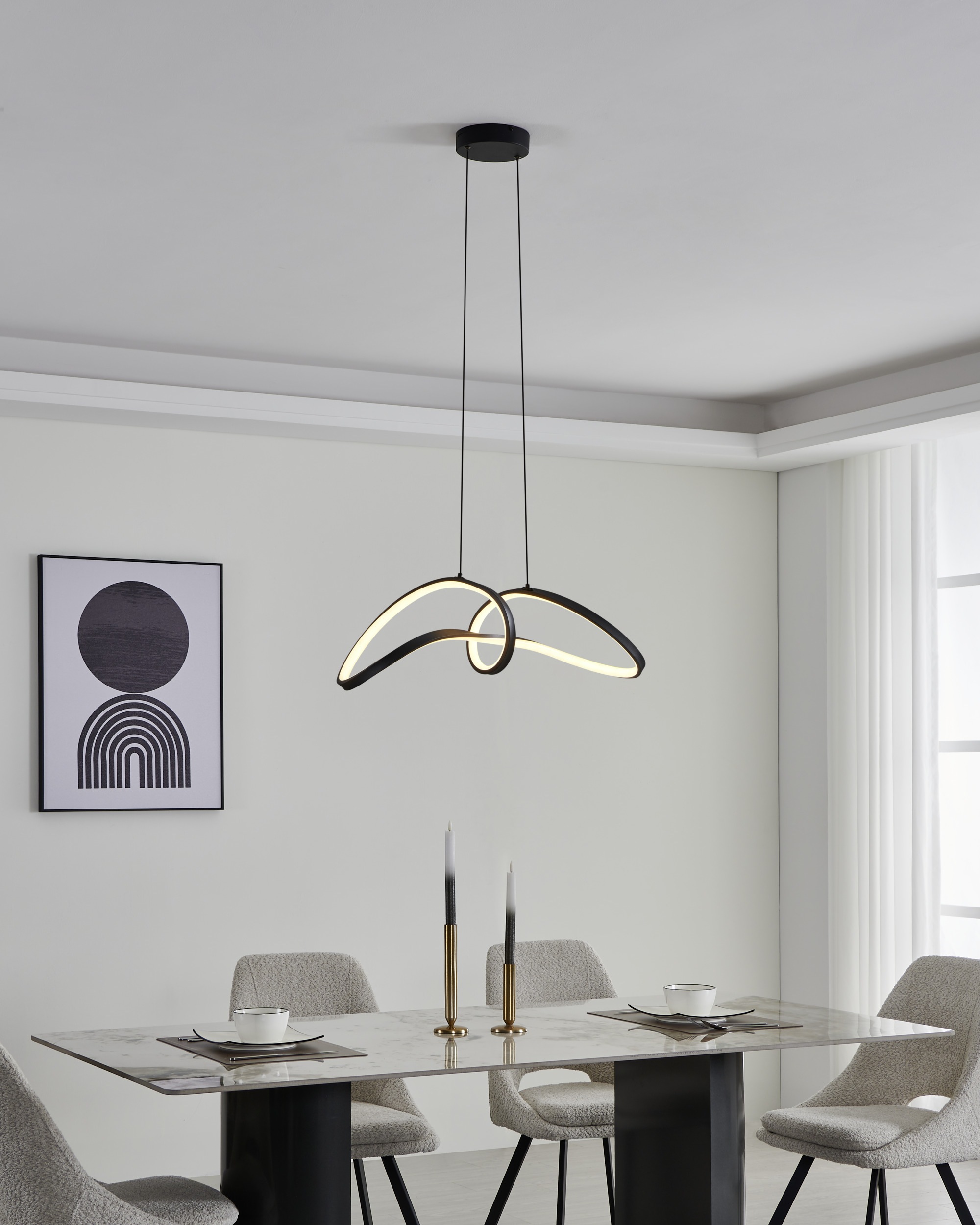 EGLO Hängeleuchte »CALAROSSA-Z Pendellampe - Alu, Stahl - LED - 22W - IP20« günstig online kaufen