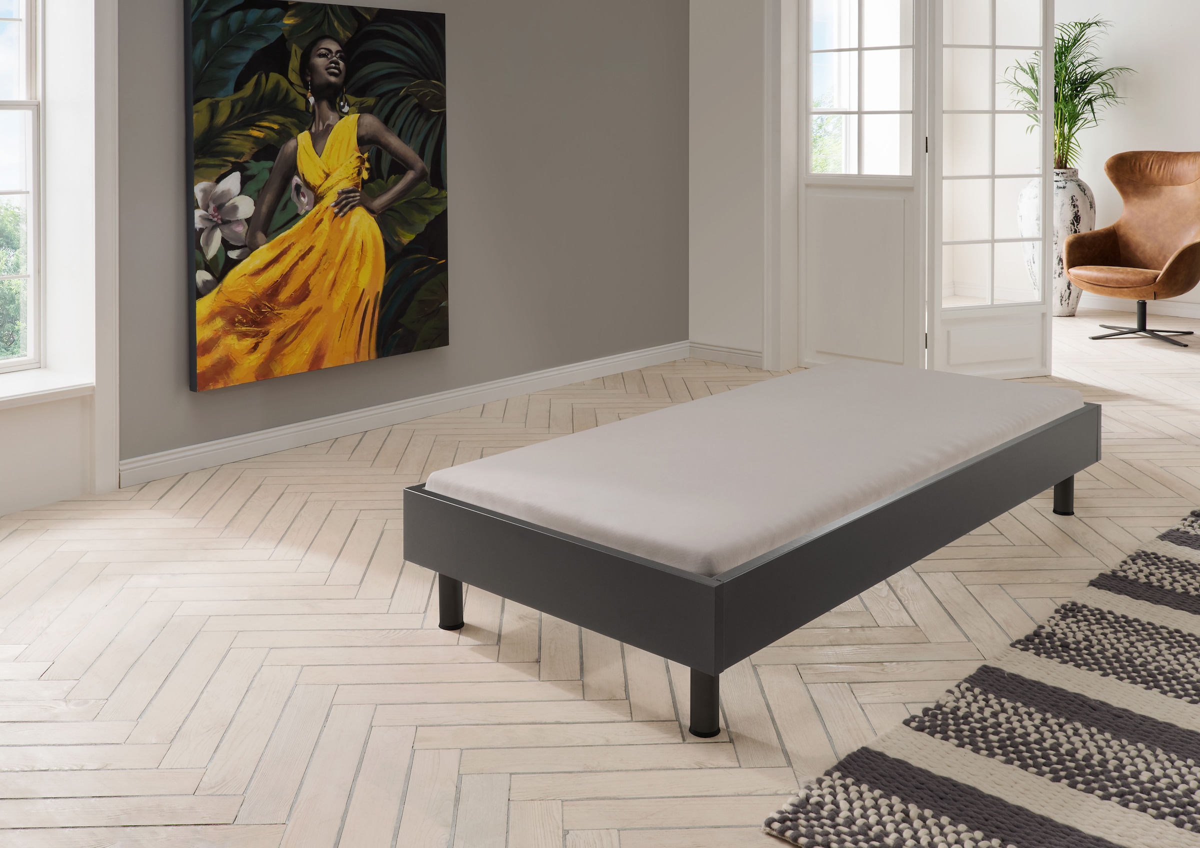 Wimex Bett »Easy, große Auswahl an Größen und Farben, auch in Komforthöhe«, (Made in Germany), ohne Kopfteil, ideal unter Dachschrägen oder Fenster