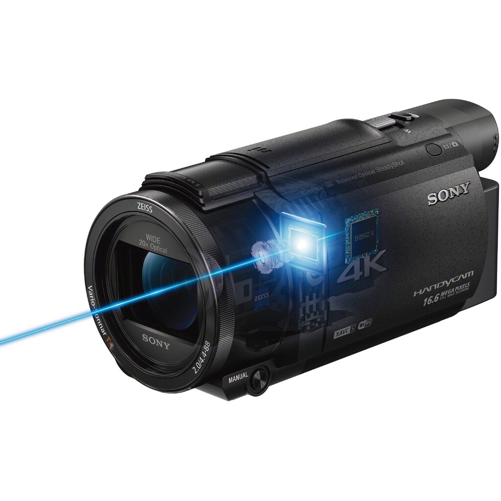 Sony Camcorder »FDRAX53VGPDI.EU«, 4K Ultra HD, NFC-WLAN (Wi-Fi), 20 fachx opt. Zoom