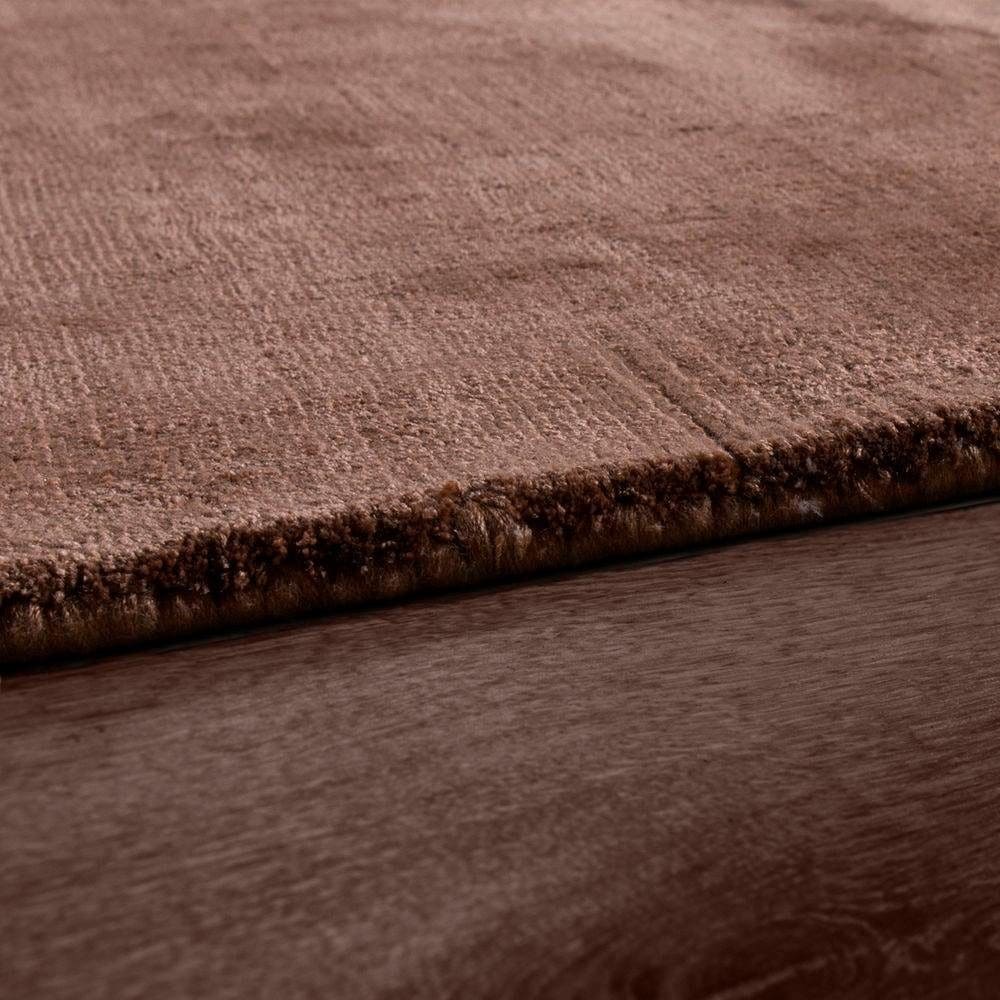 Paco Home Teppich »Glori 330«, rechteckig, 9 mm Höhe, Handweb, Kurzflor, 100% Viskose, handgewebt, mit leichtem Schimmer
