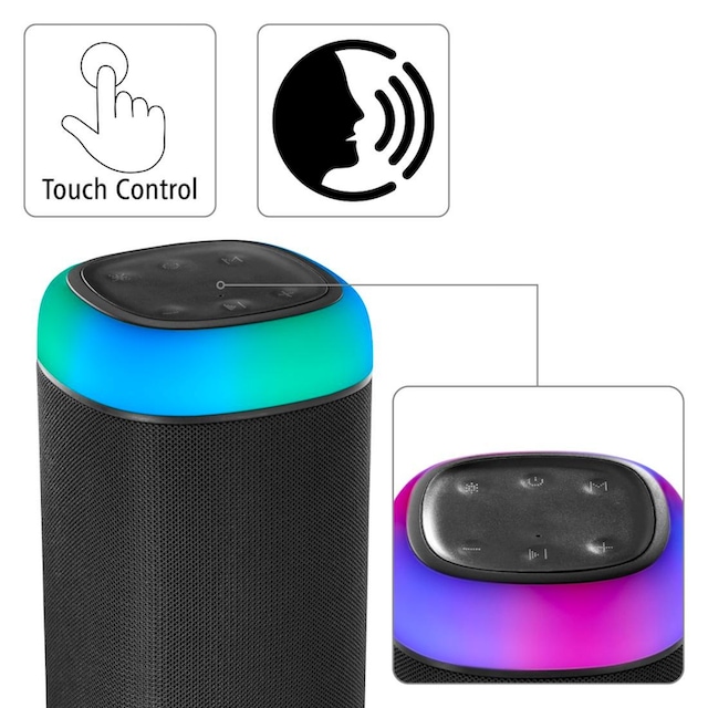 360ᵒ Bluetooth-Lautsprecher auf Box Sound 30 Bass Raten »Bluetooth bestellen W Hama Xtra LED spritzwassergeschützt«