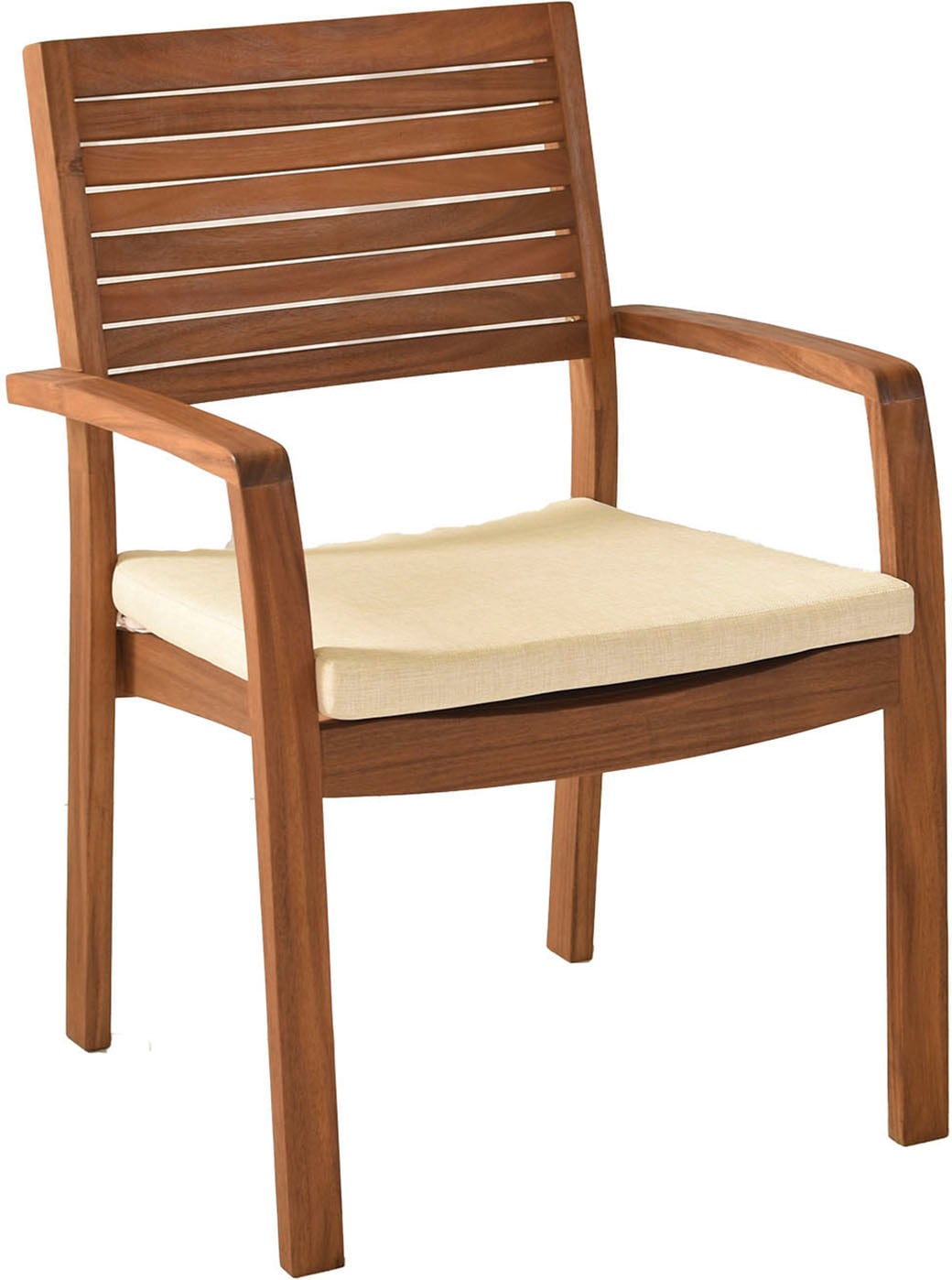 MERXX Garten-Essgruppe »»Batavia««, (Set, 17 tlg., Tisch doppelt ausziehbar: 100x 180/220/260x 75 cm), moderne Landhausoptik in warmen Holznuancen