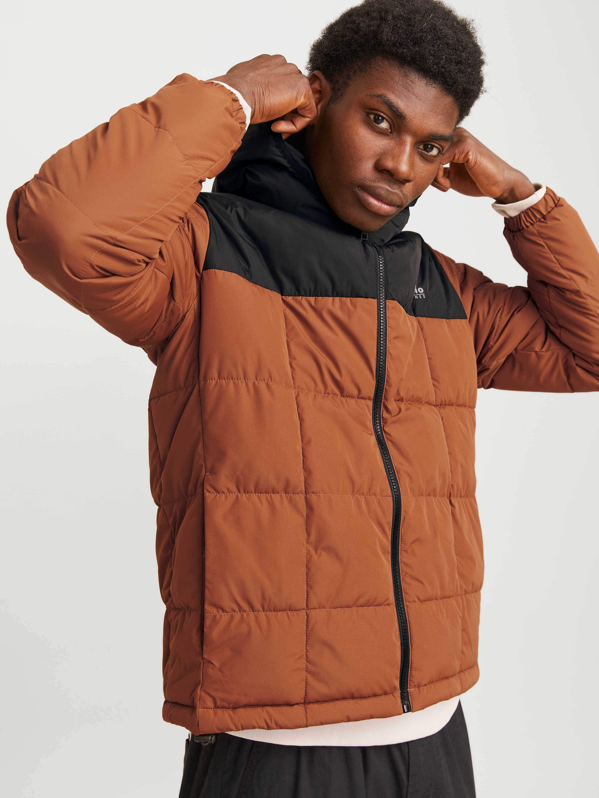 Jack & Jones Steppjacke »JJBEN SQUARE HOOD JACKET«, mit Kapuze