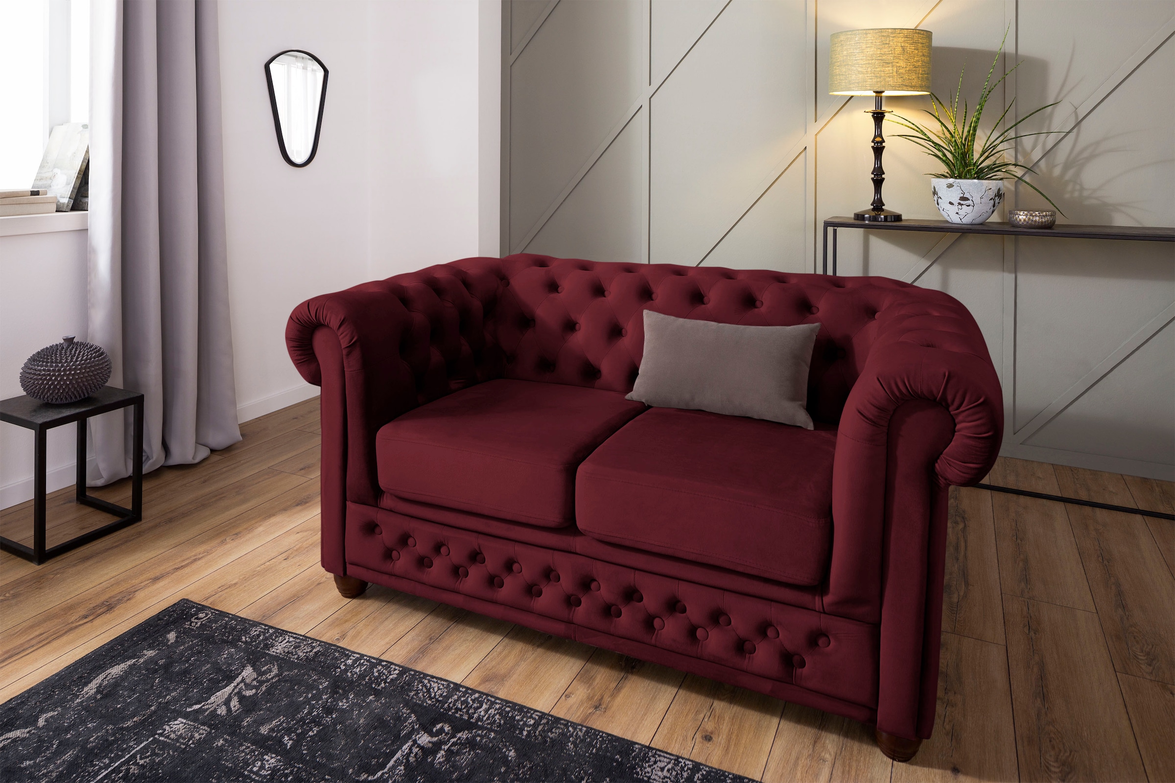 Home affaire Chesterfield-Sofa »New Castle«, mit hochwertiger Knopfheftung günstig online kaufen