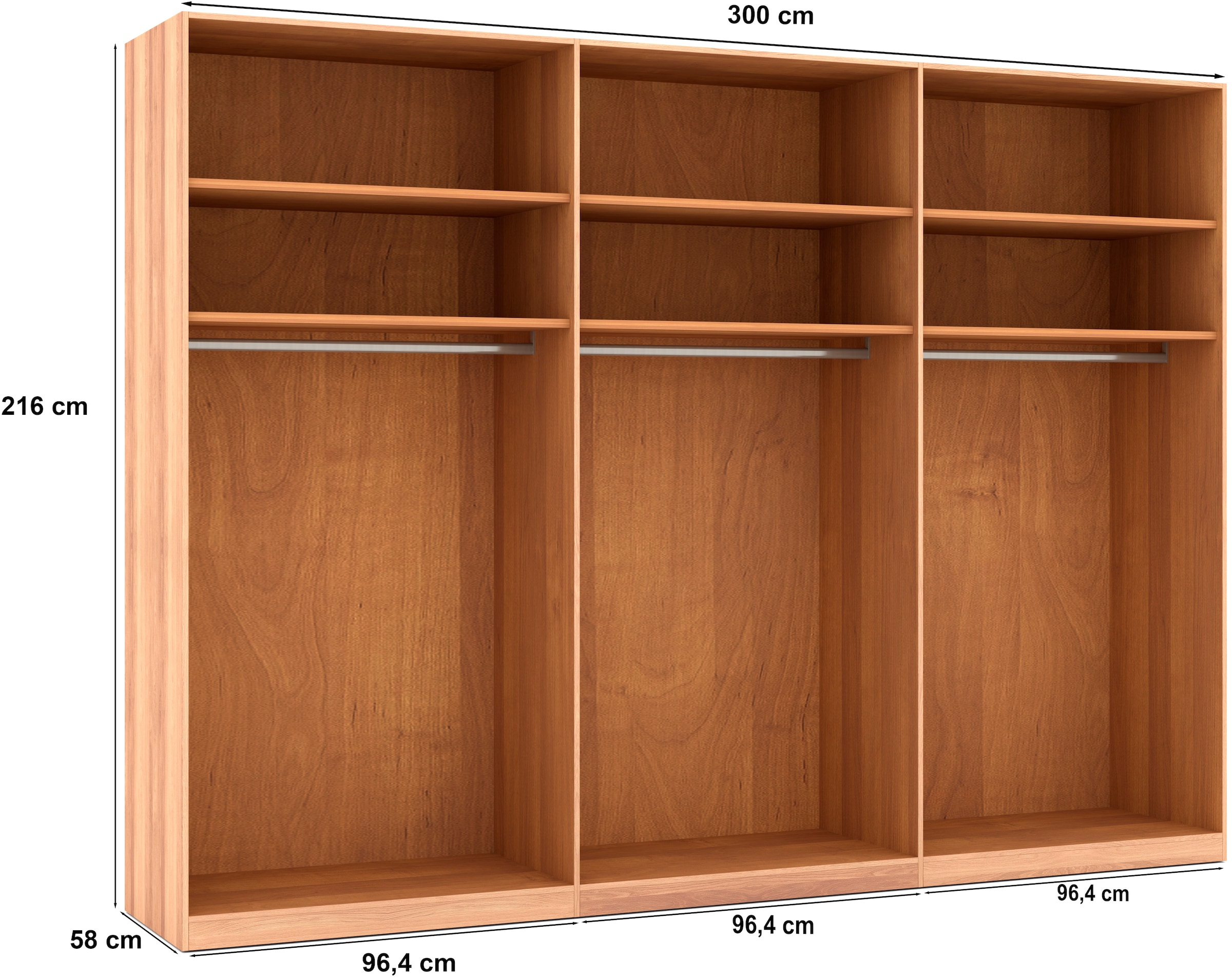 Musterring Drehtürenschrank »Sorrent, Kleiderschrank, teilmassiv Eiche«, (mit Türdämpfern, in 5 Breiten & 2 Höhen, extra Böden, MADE IN GERMANY), Türen in Eiche massiv mit Absetzung in Schiefer, verschiedene Maße