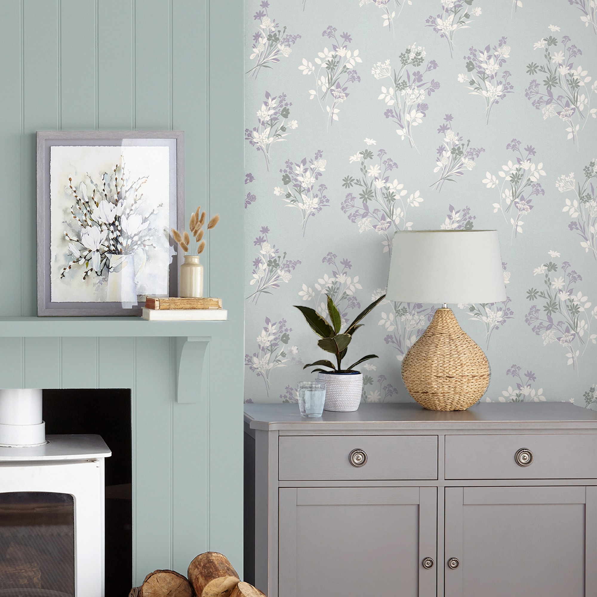 LAURA ASHLEY Vliestapete »Igerna« floral | geblümt texturiert 10mx52cm