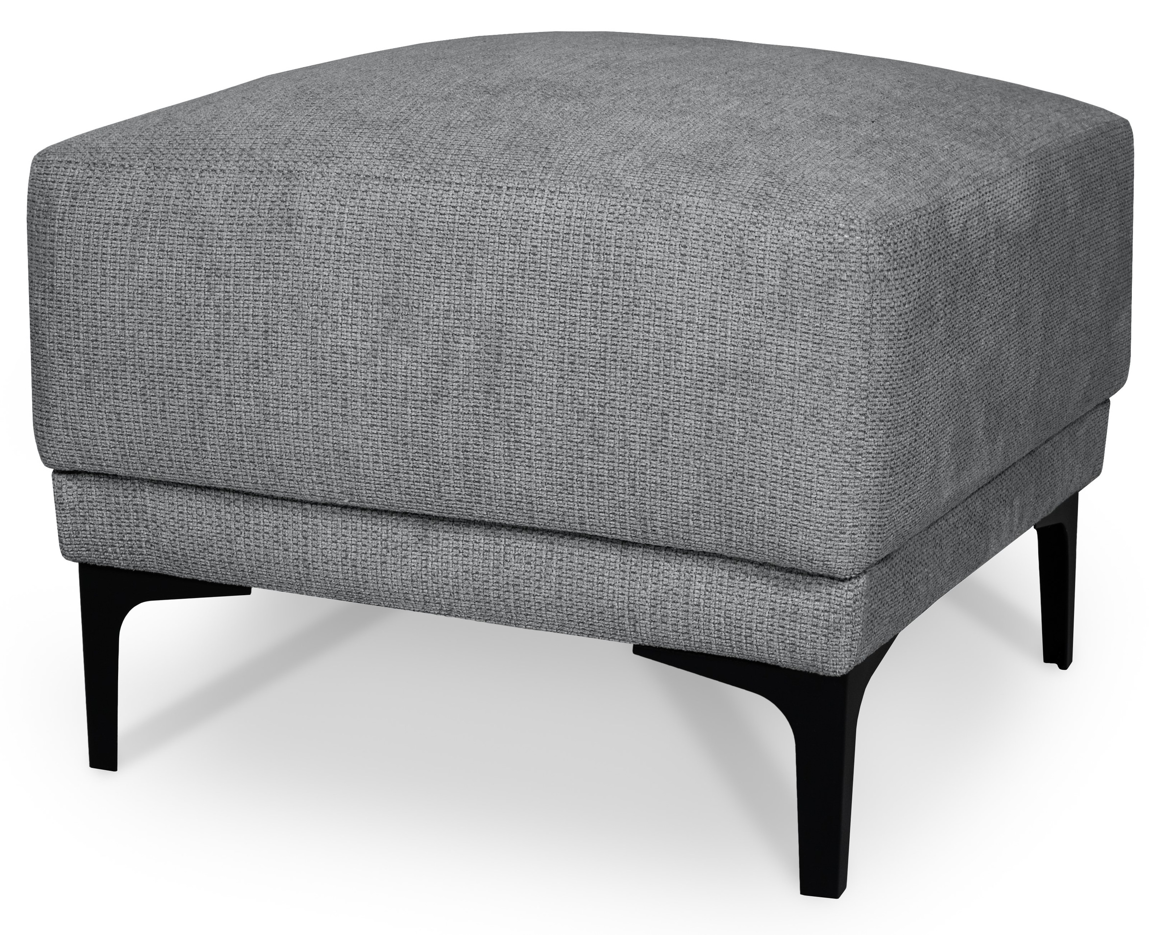OTTO home Polsterhocker »Xander« Breite 58 cm, Soft-Touch Chenille, schwarze Metallfüße