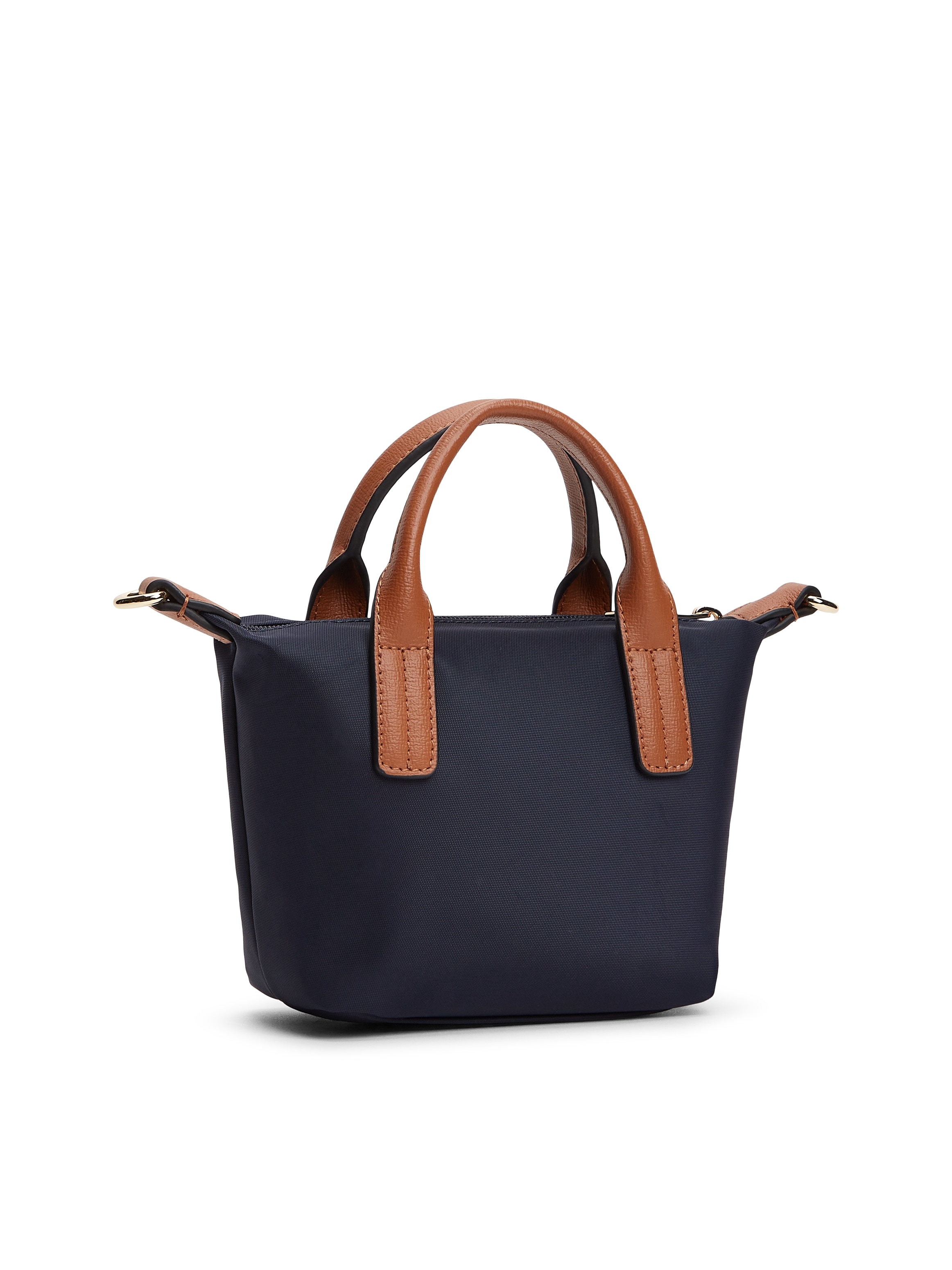 Tommy Hilfiger Tragetasche »POPETTE MICRO TOTE CORP« Damen Handtasche, Umhängetasche, Schultertasche mit TH-Schmuckelement