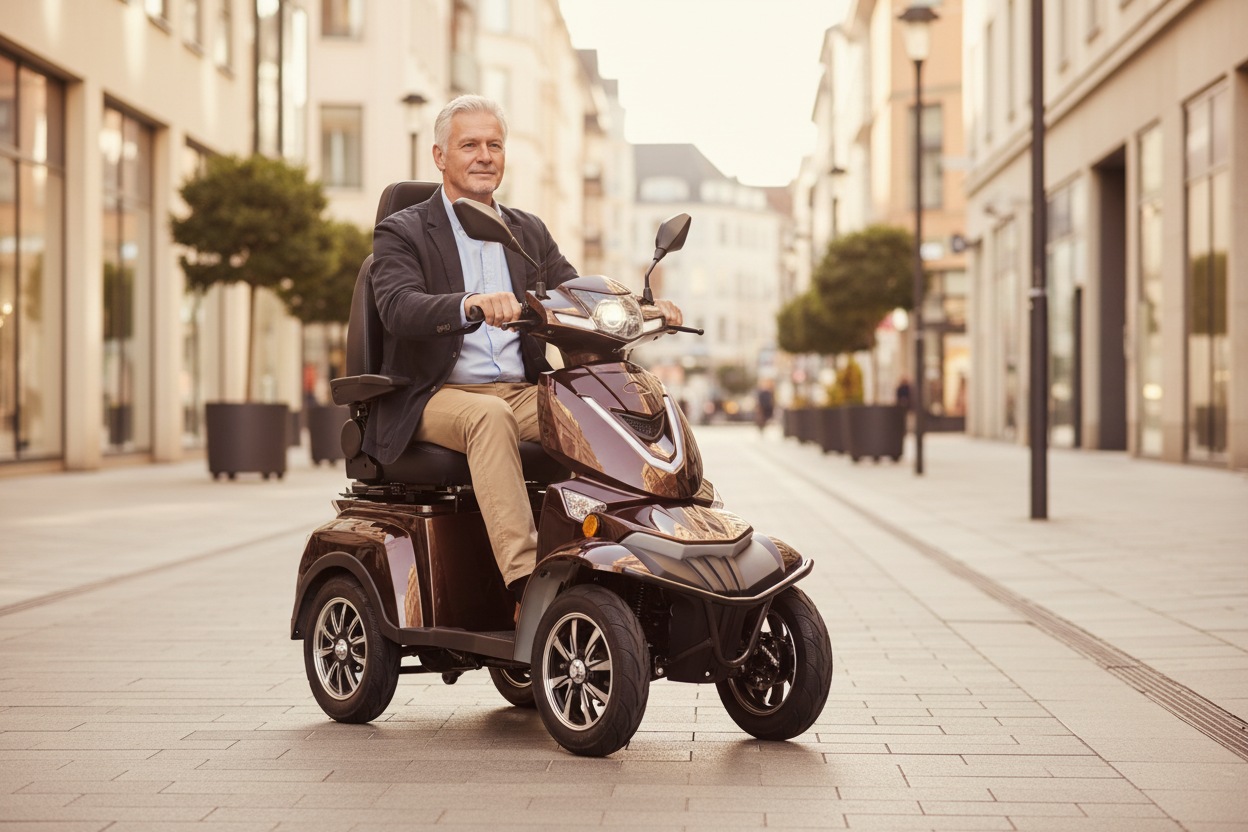 Aktiv mobil Elektromobil »AM E-Quad 1000, 25 km/h mit Topcase« 1.000 W 25 km/h Topcase Fassungsvermögen von ca. 36 Litern, Staufach mit ca. 24 Litern