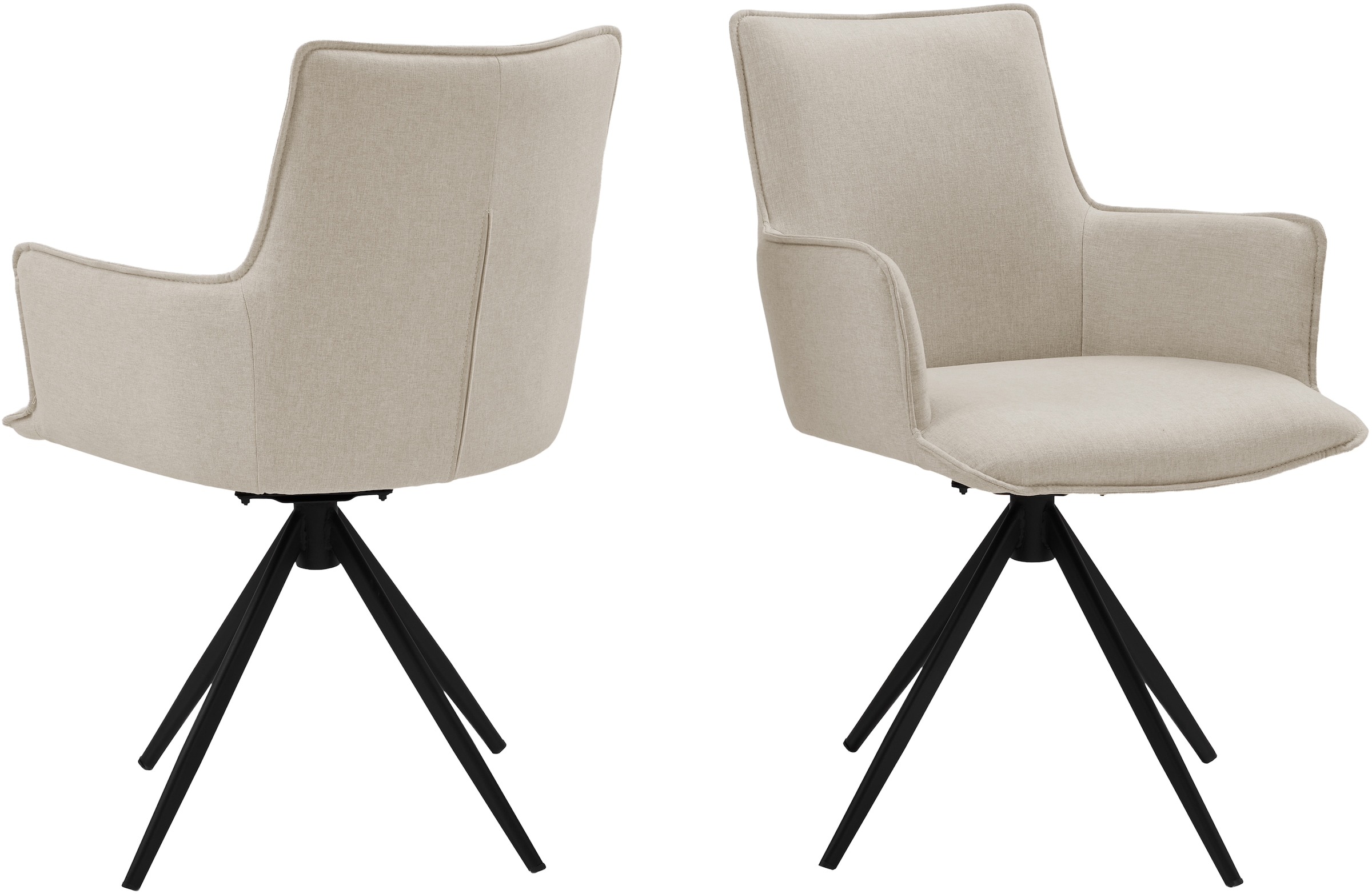 OTTO home Drehstuhl »Amoreve« (Set) 2 Stk.hochwertiger Strukturstoff, ergon günstig online kaufen