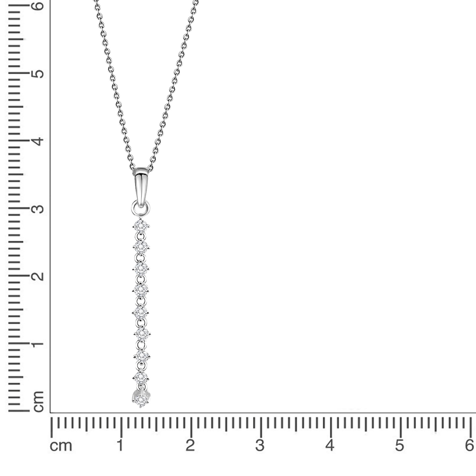 Firetti Kette mit Anhänger »Schmuck Geschenk Silber 925 Halsschmuck Halskette Ankerkette«, mit Zirkonia (synth.)