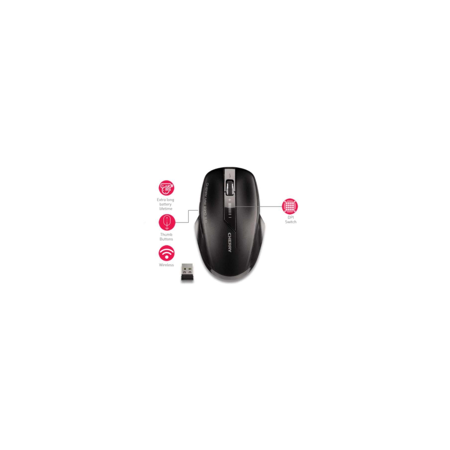 Cherry Maus »MW 2310 2.0 Kabellose Maus, Schwarz, USB«