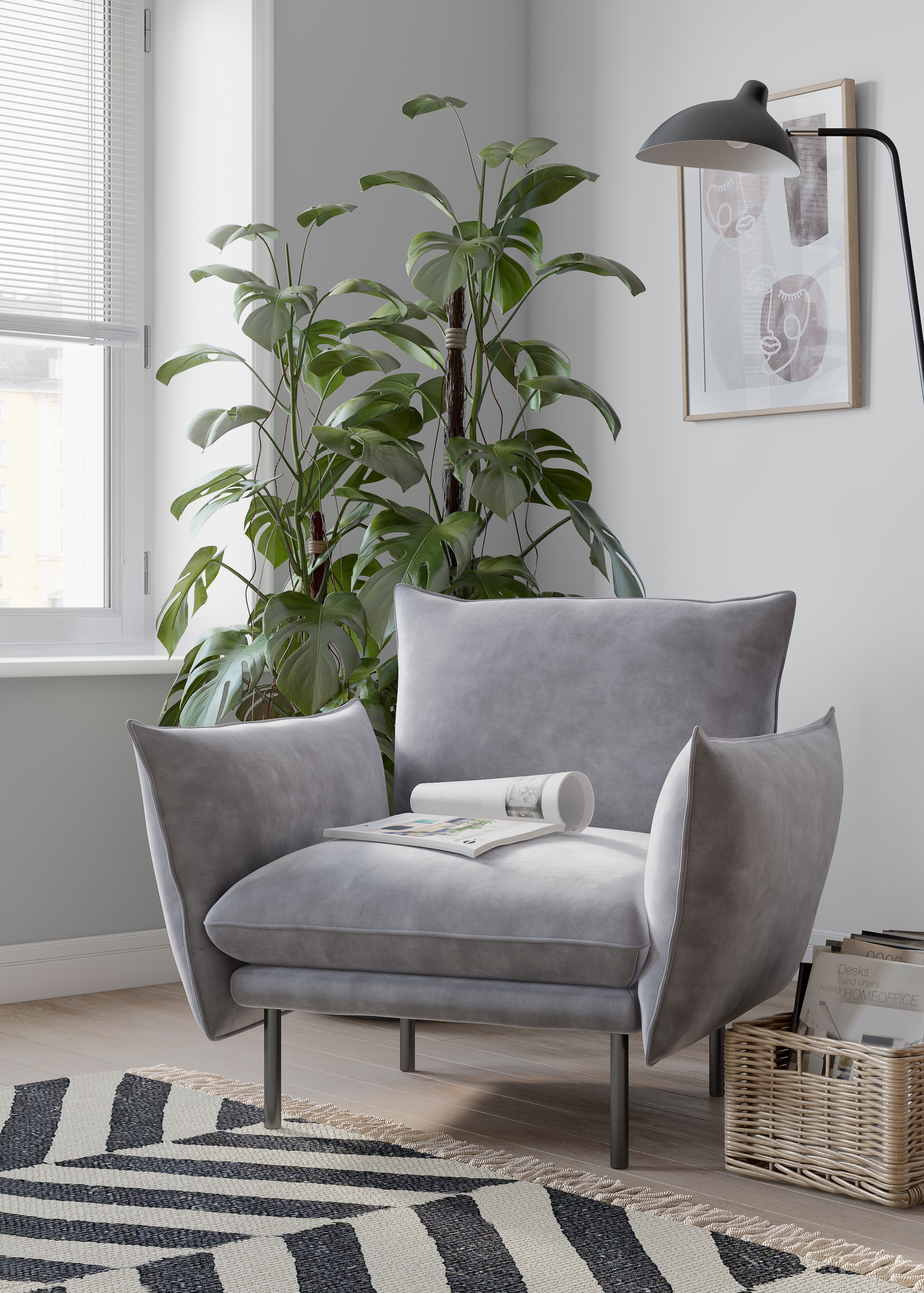 andas Sessel »Stine Cocktailsessel«, Besonderes Design durch Kissenoptik un günstig online kaufen