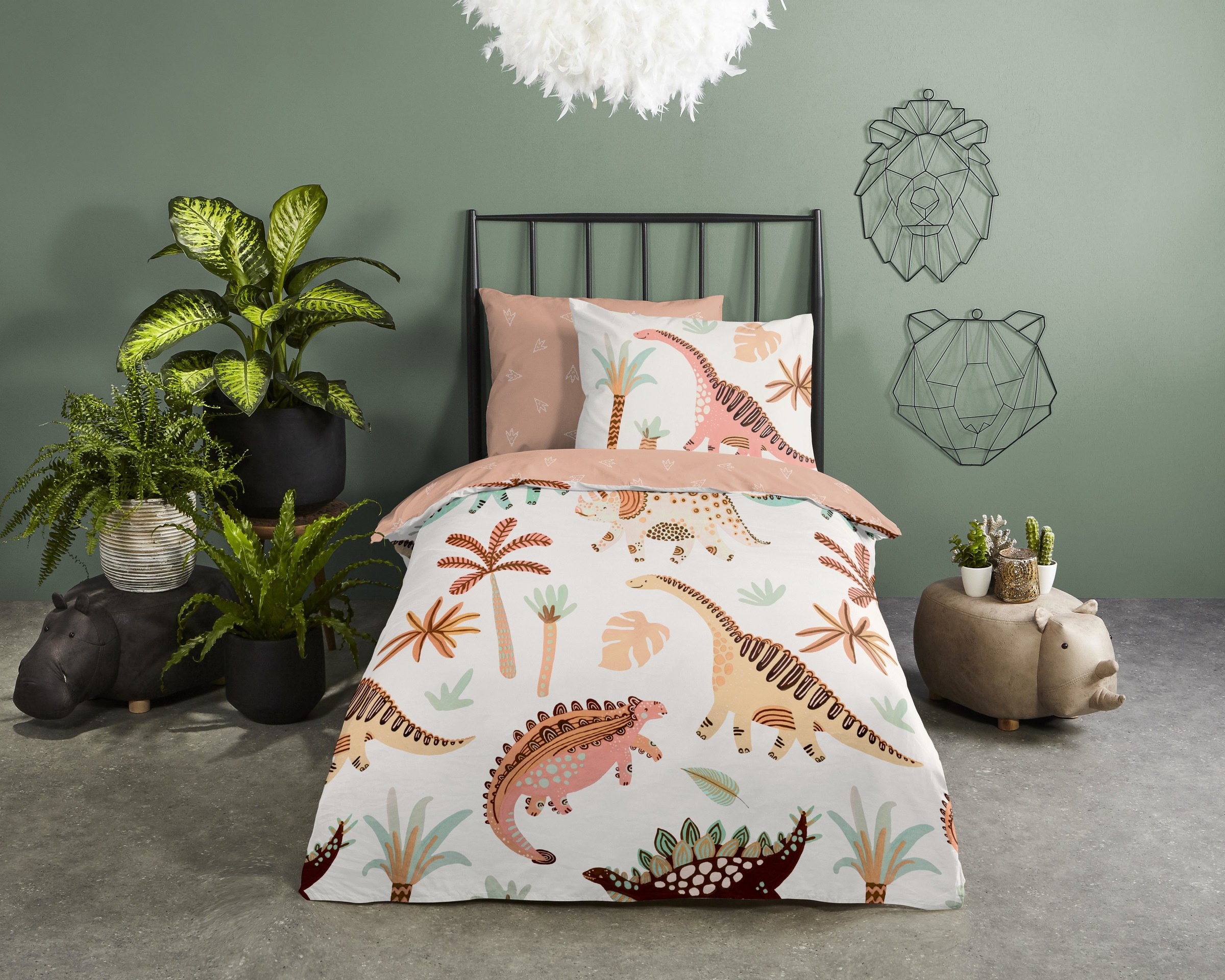 good morning Babybettwäsche »Dino«, 100% Baumwolle, 120x150, Reißverschluss günstig online kaufen