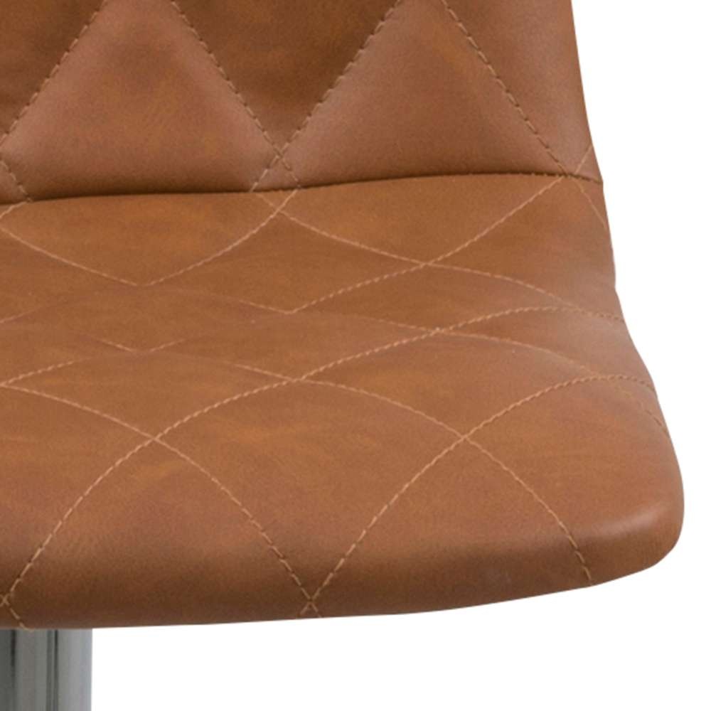 ACTONA GROUP Barhocker »Emu«, Barstuhl, PU Lederoptik, Braun, Trompetenfuß, Sitzhöhe: 61-82 cm
