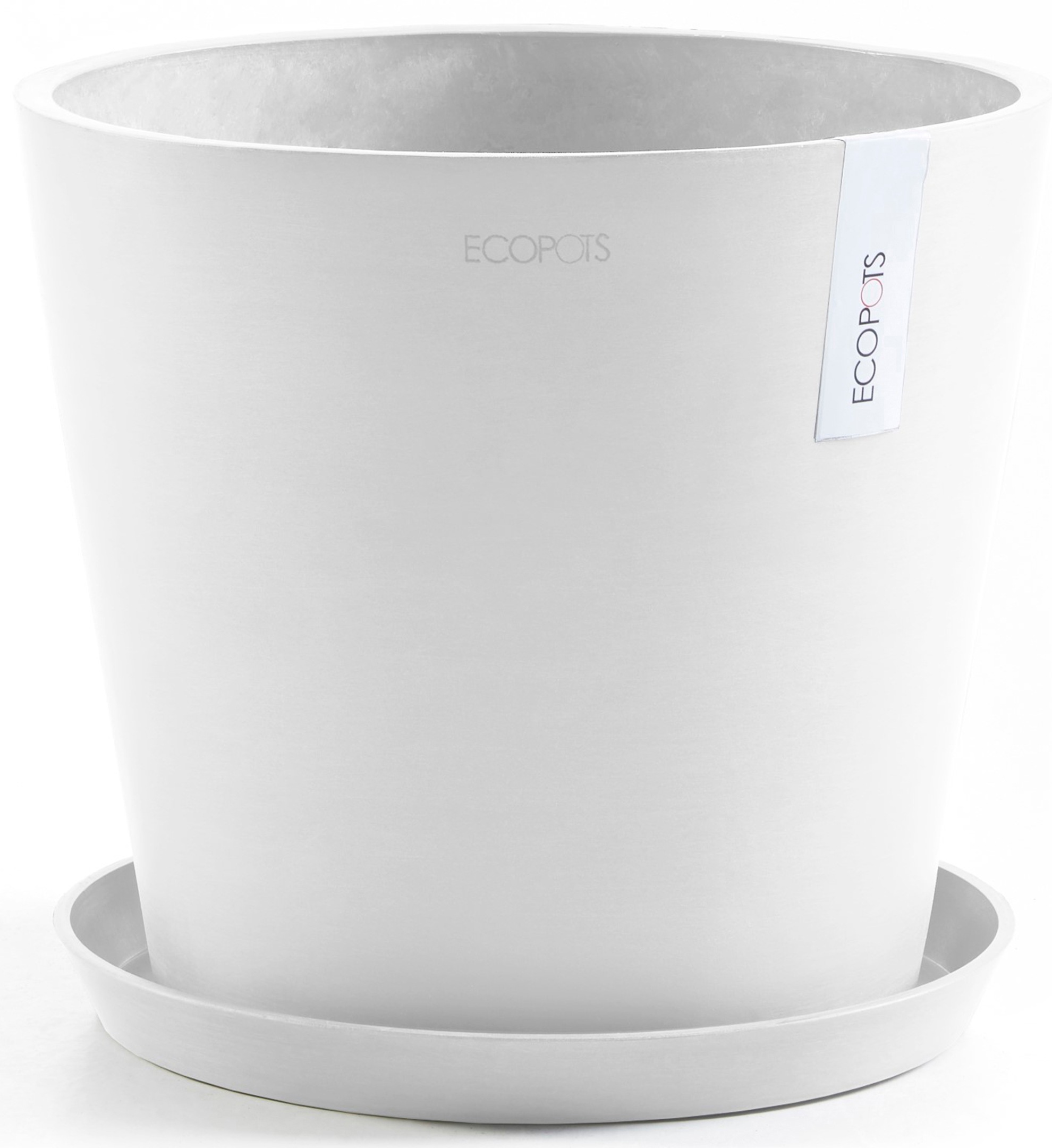 ECOPOTS Blumentopf »Amsterdam 30 + Wassersystem Weißgrau«, für innen und außen: frostsicher, bruchsicher und lichtbeständig