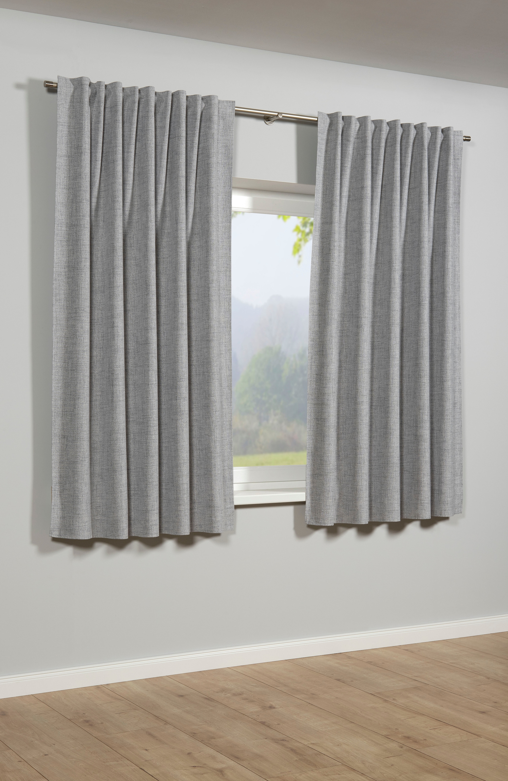 Sehlbach Gardine »Schal Blackout Struktur« Schlaufen 1 Stk. tlg. mit Gardin günstig online kaufen