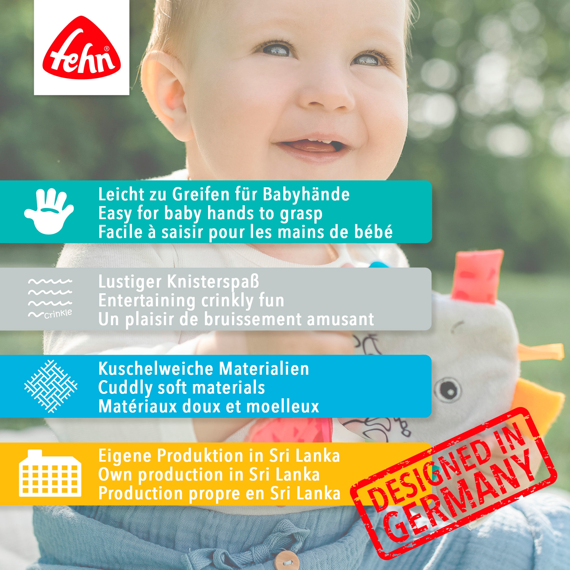 Fehn Greifspielzeug »Knister-Schaf«