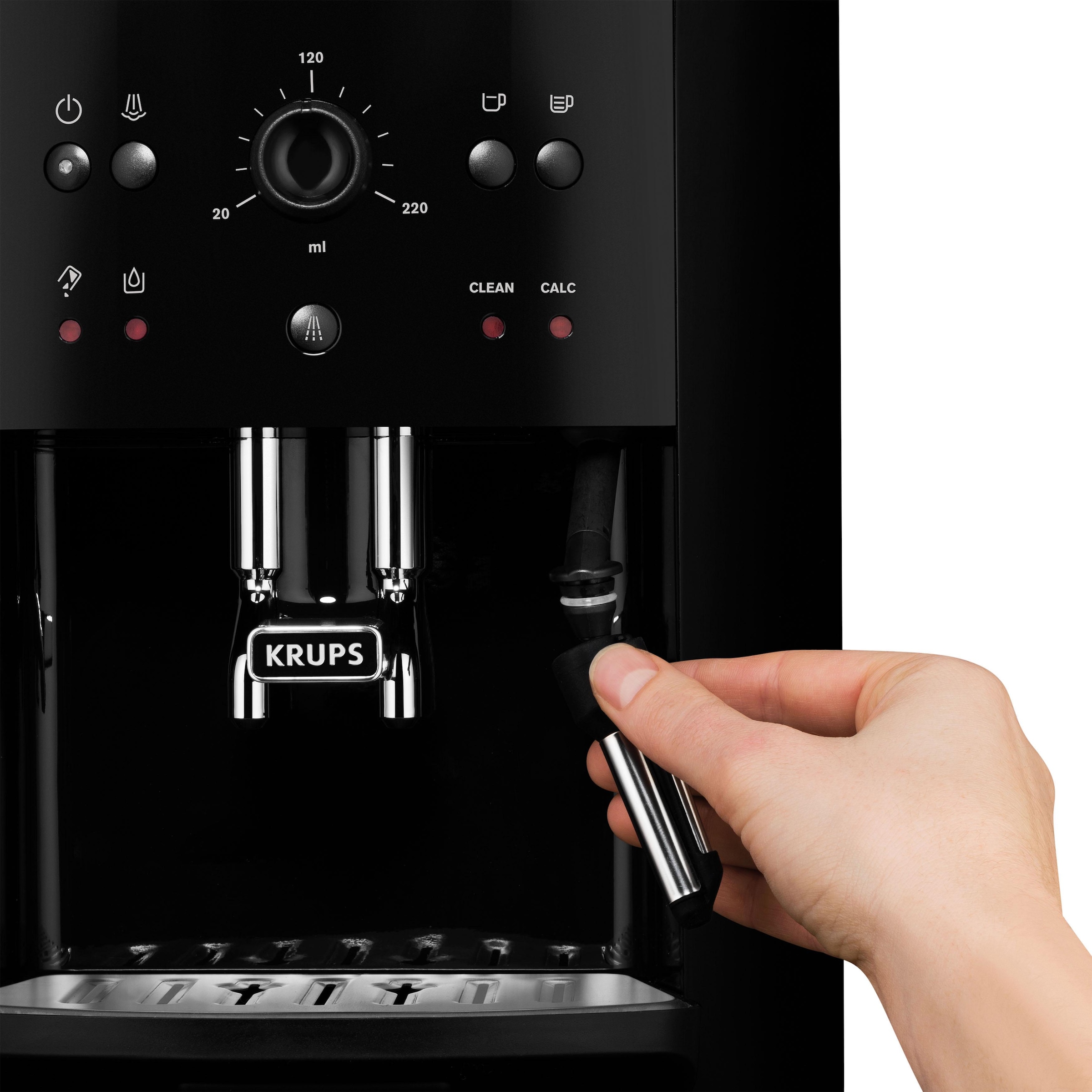 Kaffeevollautomat Rechnung Quattro Kegelmahlwerk Tank, Force, kaufen auf Arabica 1,8l EA8110 Krups