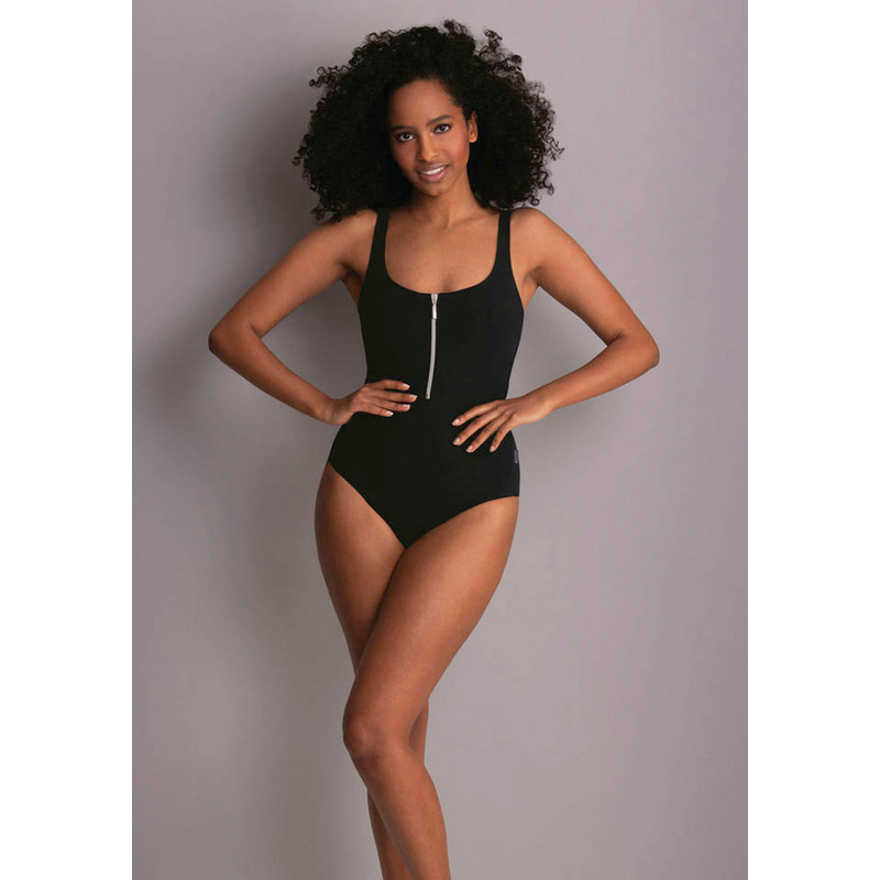 ROSA FAIA Badeanzug »Elouise« tiefer Rücken, bügelloser Halt, Brustfutter, Trägerbreite gestaffelt schwarz 42 - Cup B Cup B 42 Badeanzug von Rosa Faia