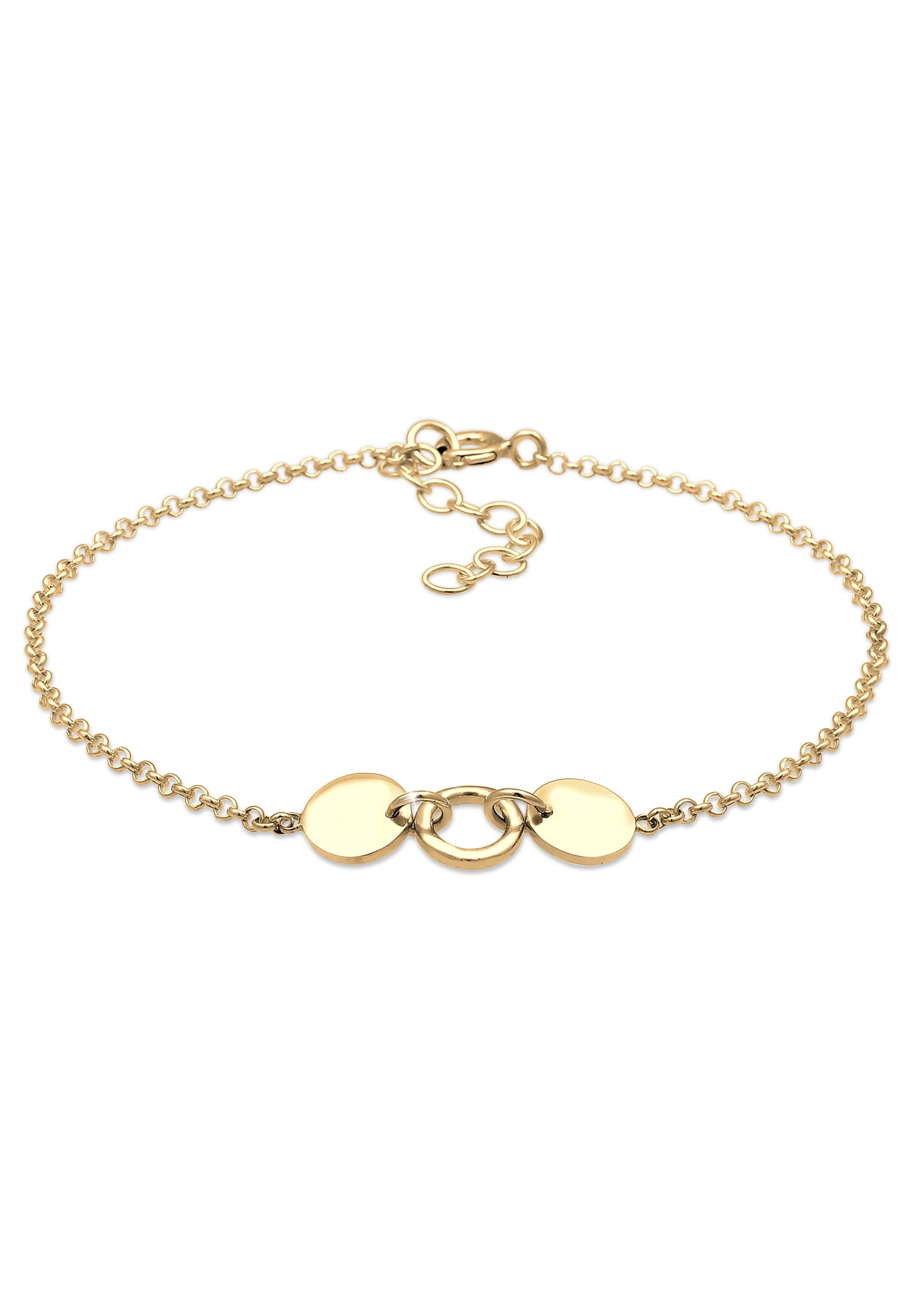 Bild von Elli Armband »Erbskette Kreis Plättchen Geo Design 925 Silber«