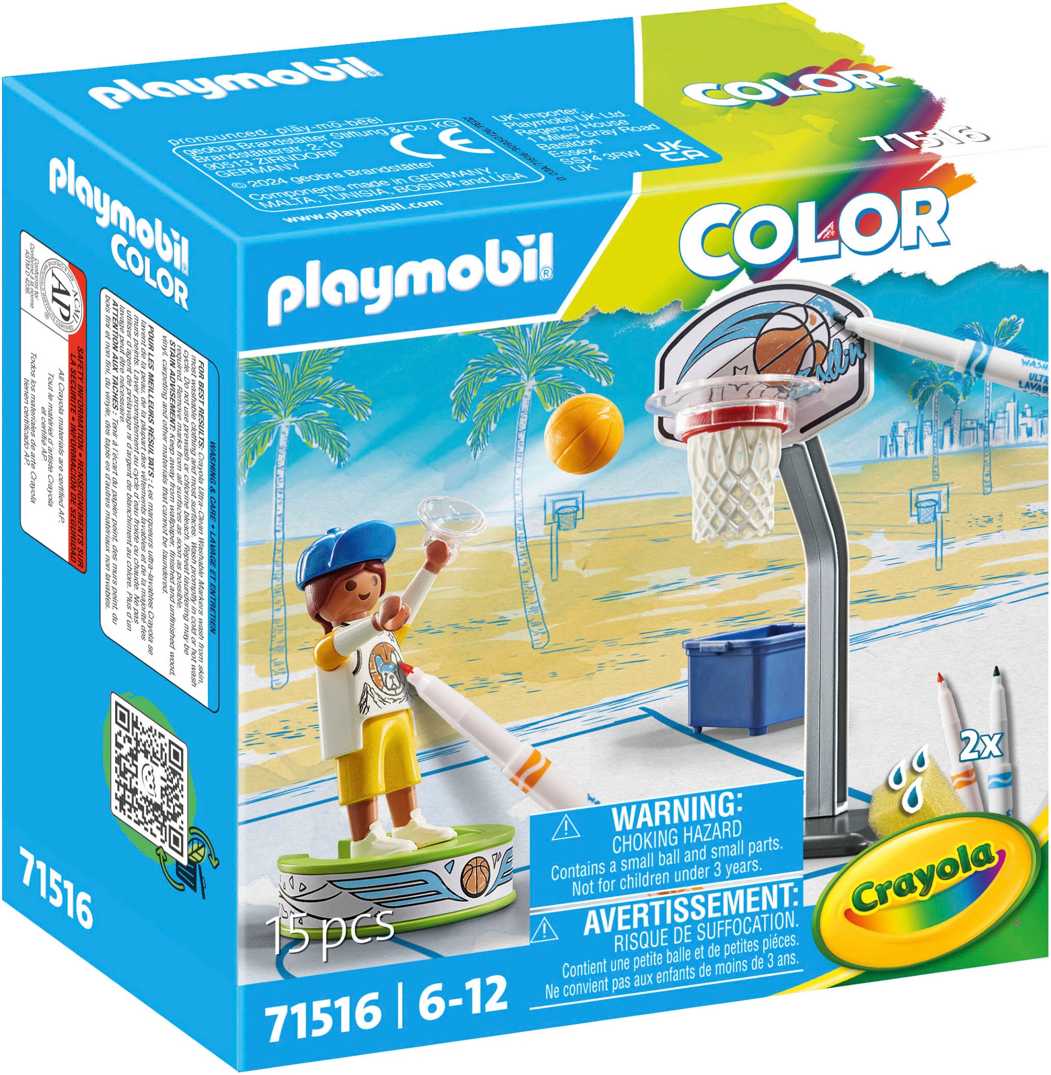 Playmobil® Konstruktions-Spielset »Skater mit Basketball (71516), Color«, (15 St.), Made in Europe