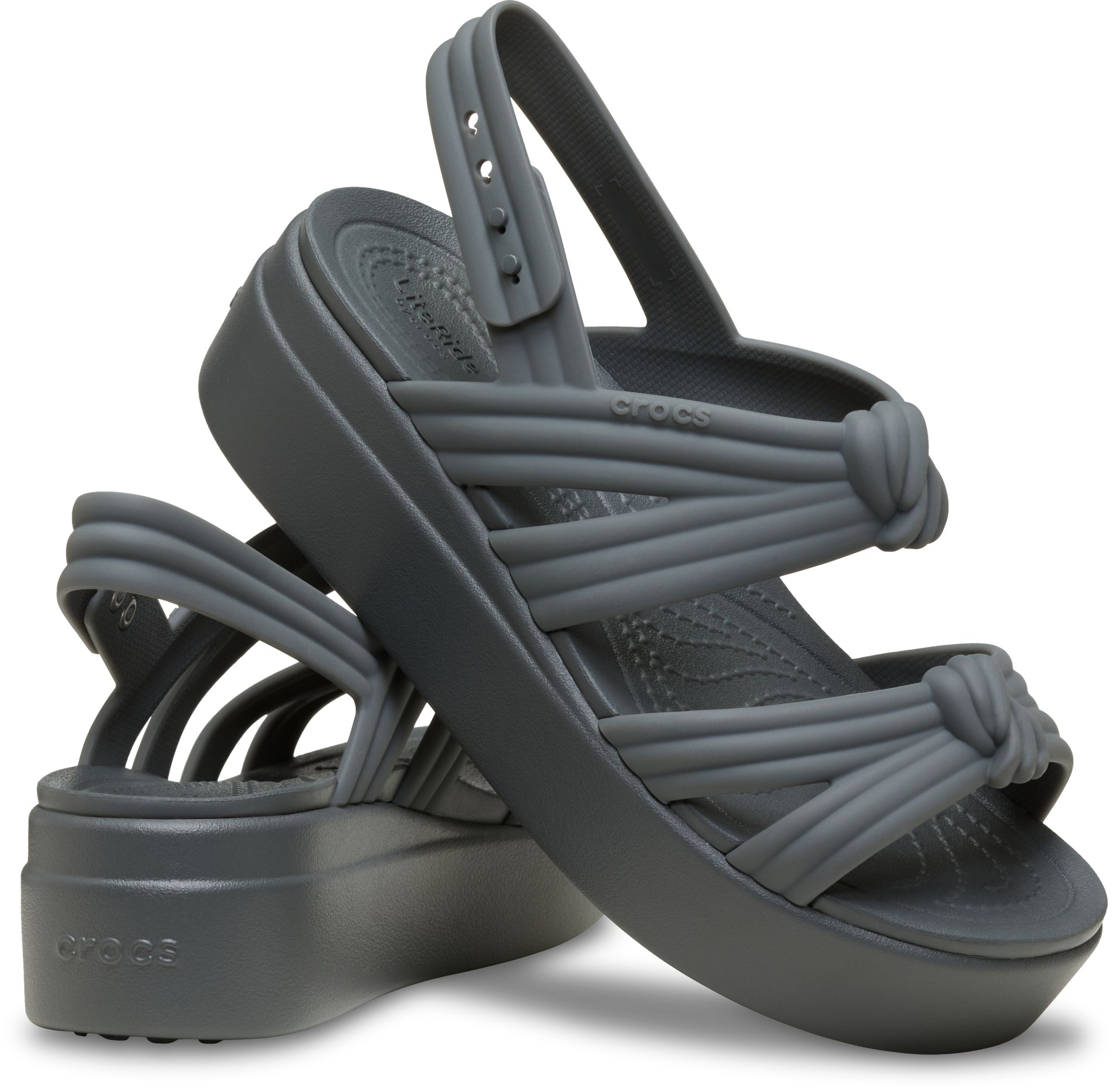 Crocs Keilsandalette »Brooklyn Knot Low Wedge«  Sommerschuh, Plateausandalette, Urlaubsschuh mit weichem Fußbett
