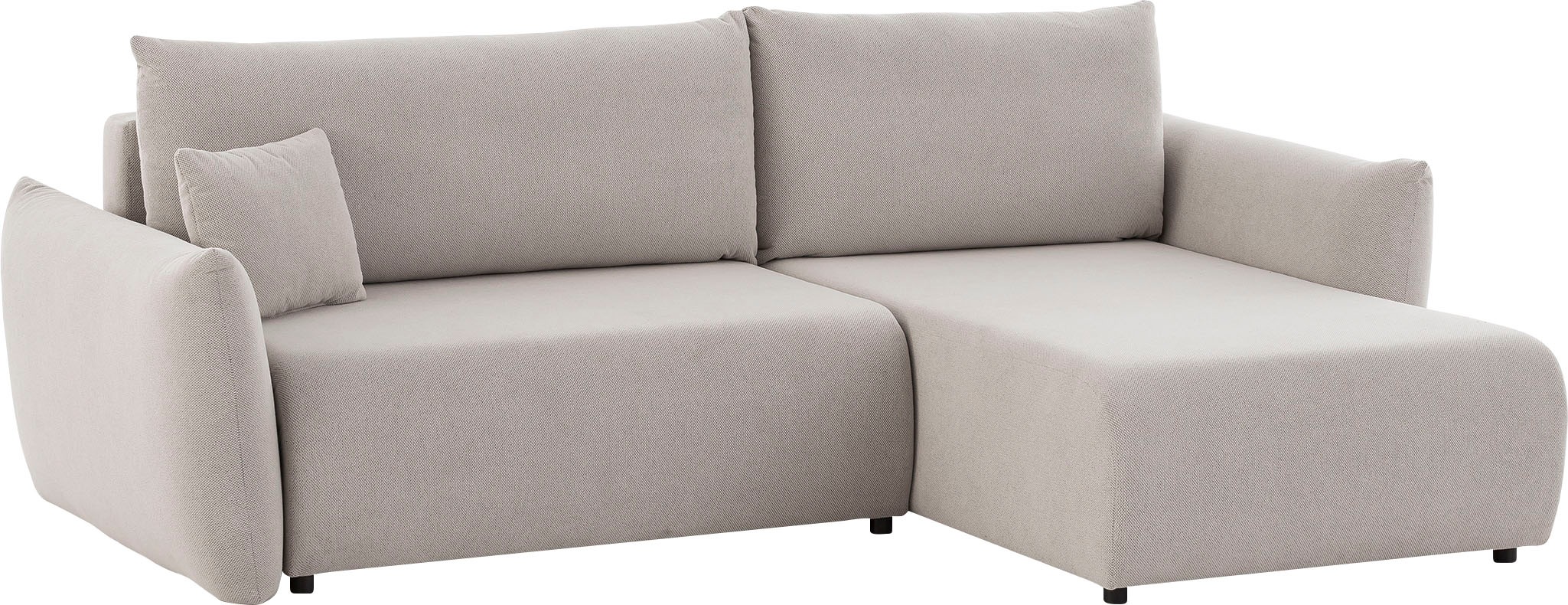 INOSIGN Ecksofa »MAVAS Schlafsofa mit Bettkasten, L-Form,«, ca.257/127cm (Liegefläche 212/145 cm), Cord, Chenille, Struktur