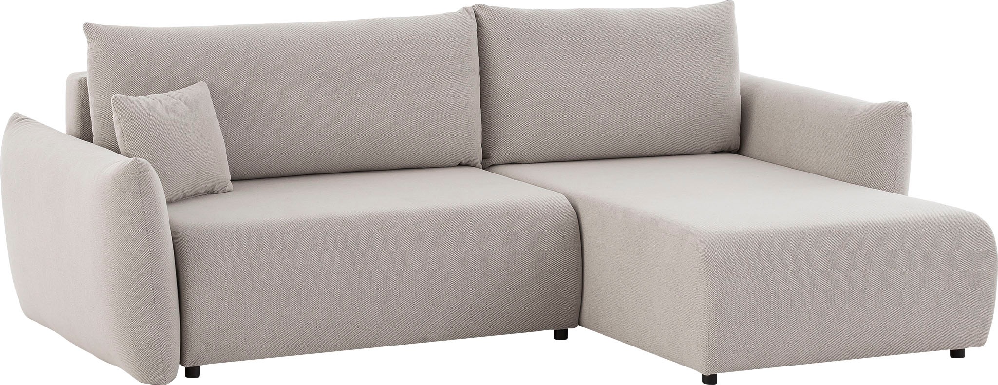 andas Ecksofa »MAVAS Schlafsofa mit Bettkasten, L-Form,«, ca.257/127cm (Liegefläche 212/145 cm), Cord, Chenille, Struktur