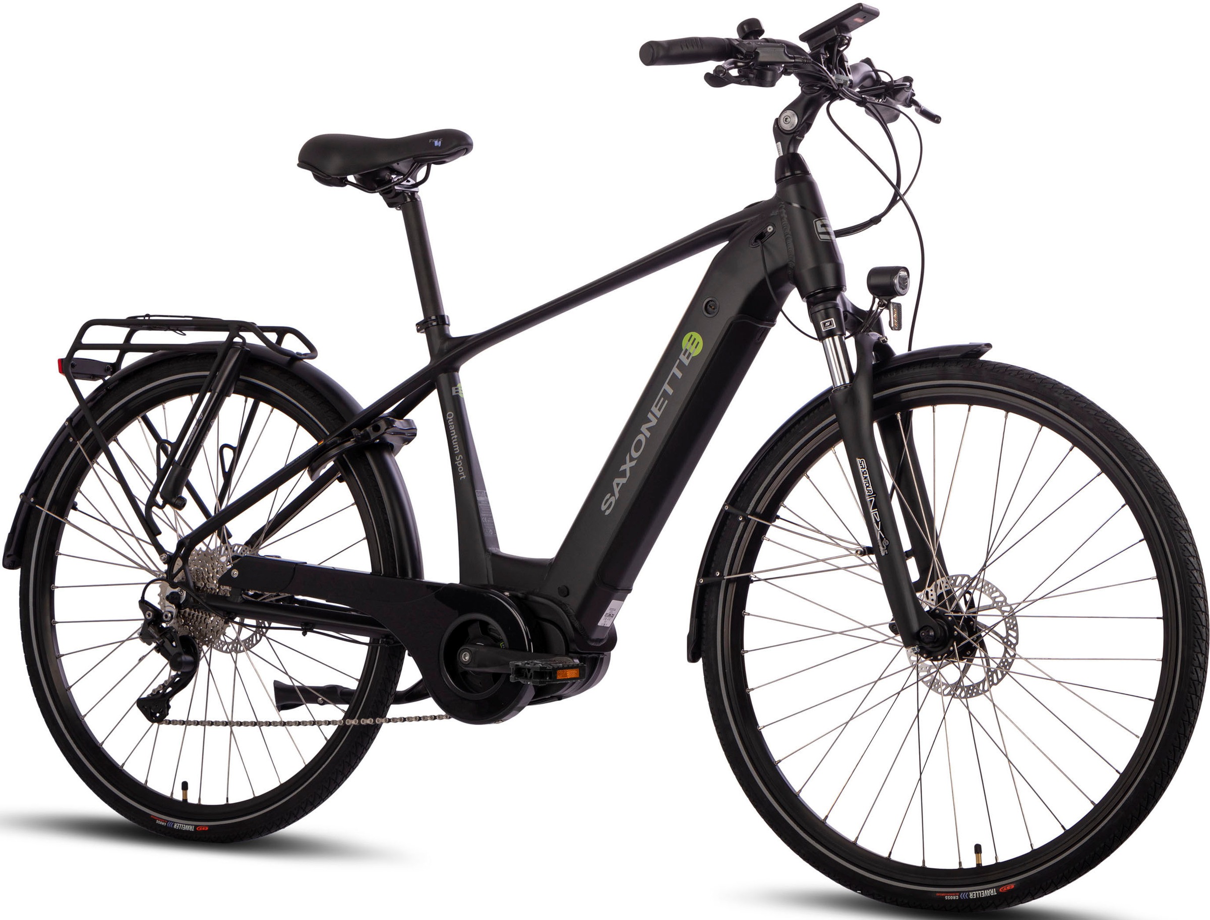 SAXONETTE E-Bike »Quantum Sport Diamand«, 10 Gang, Shimano, Mittelmotor 250 W, Pedelec, Elektrofahrrad für Damen u. Herren