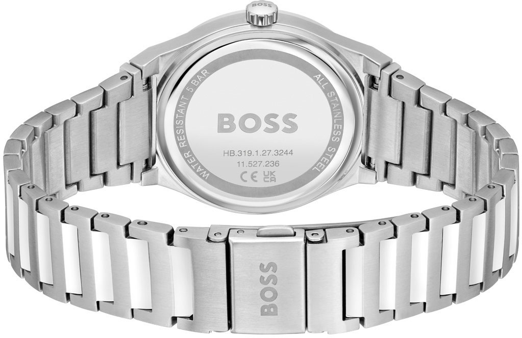 BOSS Quarzuhr »CANDOR LADIES«, Damenuhr, Armbanduhr, Leuchtindizes, Edelstahlarmband