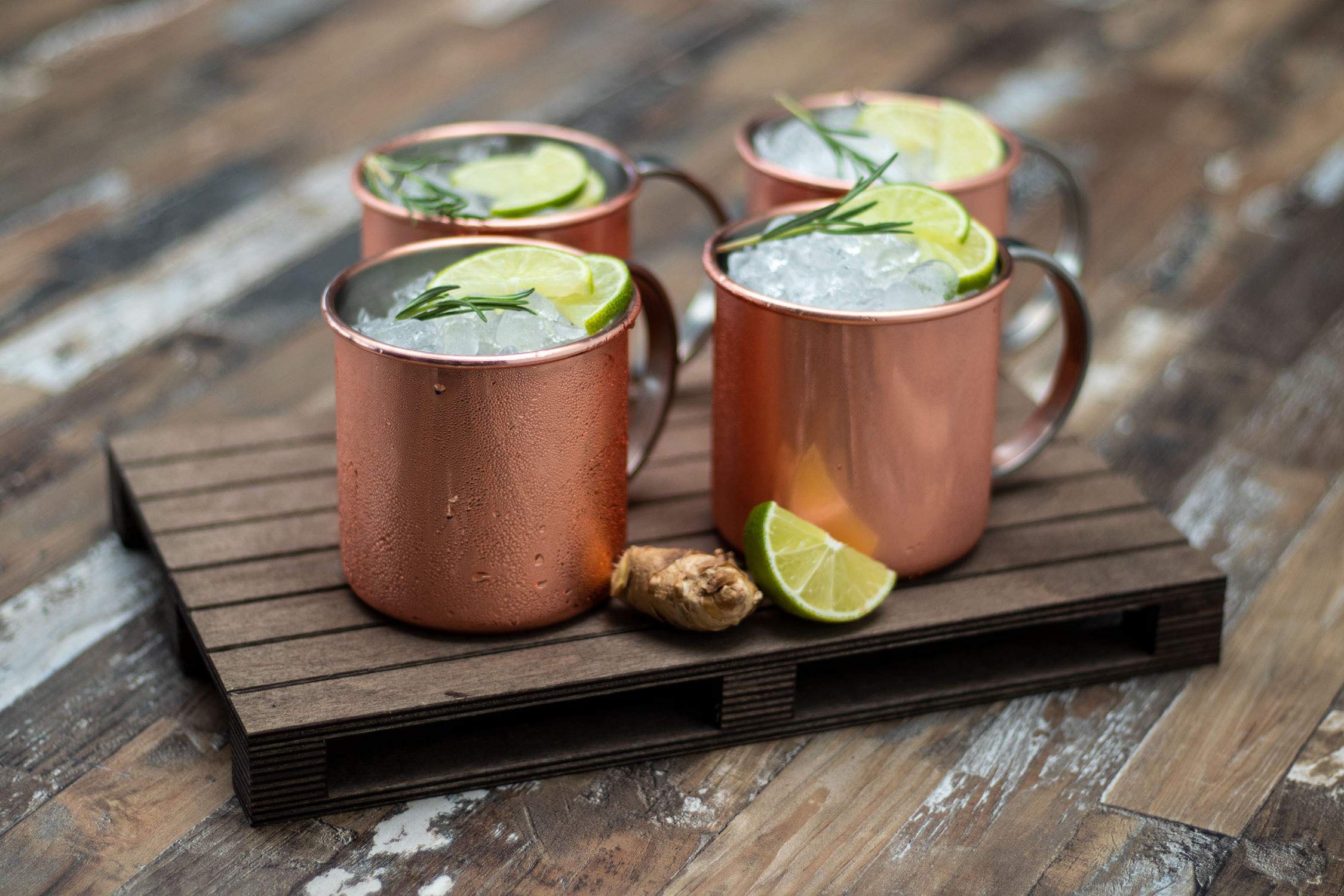Buddy's Becher »Buddy´s Bar«, (Set, 4 tlg.), Moscow Mule Becher, 450 ml, hochwertiger Edelstahl, Kupfer Poliert