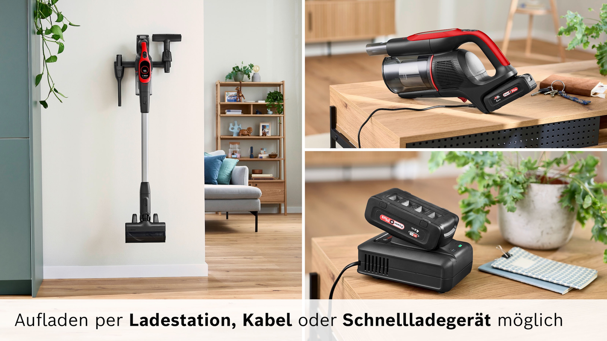 BOSCH Akku-Stielstaubsauger »Unlimited 9 ProAnimal BKS941PET, MicroClean™ Technology« HEPA-Filtersystem, 10 Jahre Motorgarantie, Schnellladegerät, LED Licht