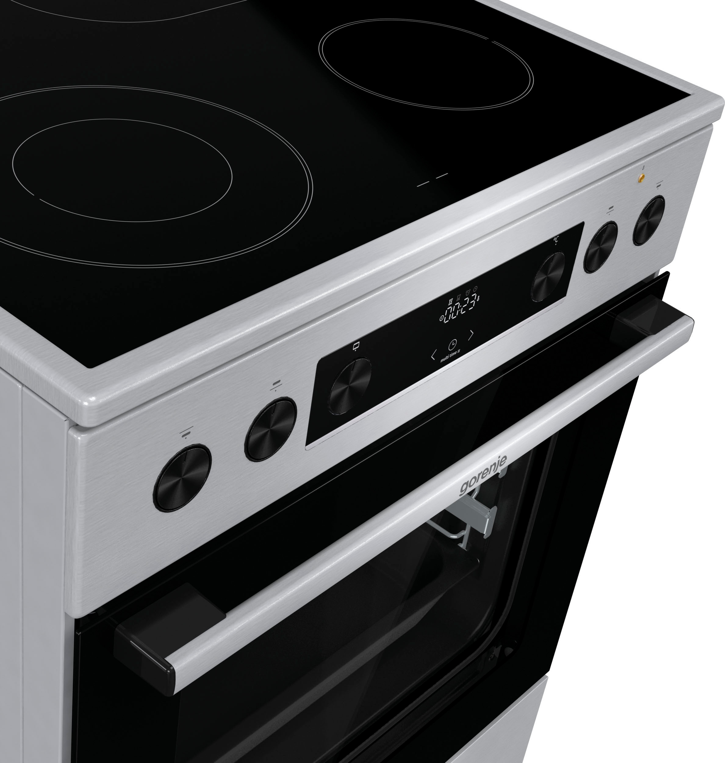 GORENJE Elektro-Standherd »GECS6C70XPA«, mit 2-fach-Teleskopauszug, Aqua Clean, Knusprig genießen – ganz ohne Extra-Kalorien - dank AirFry-Funktion