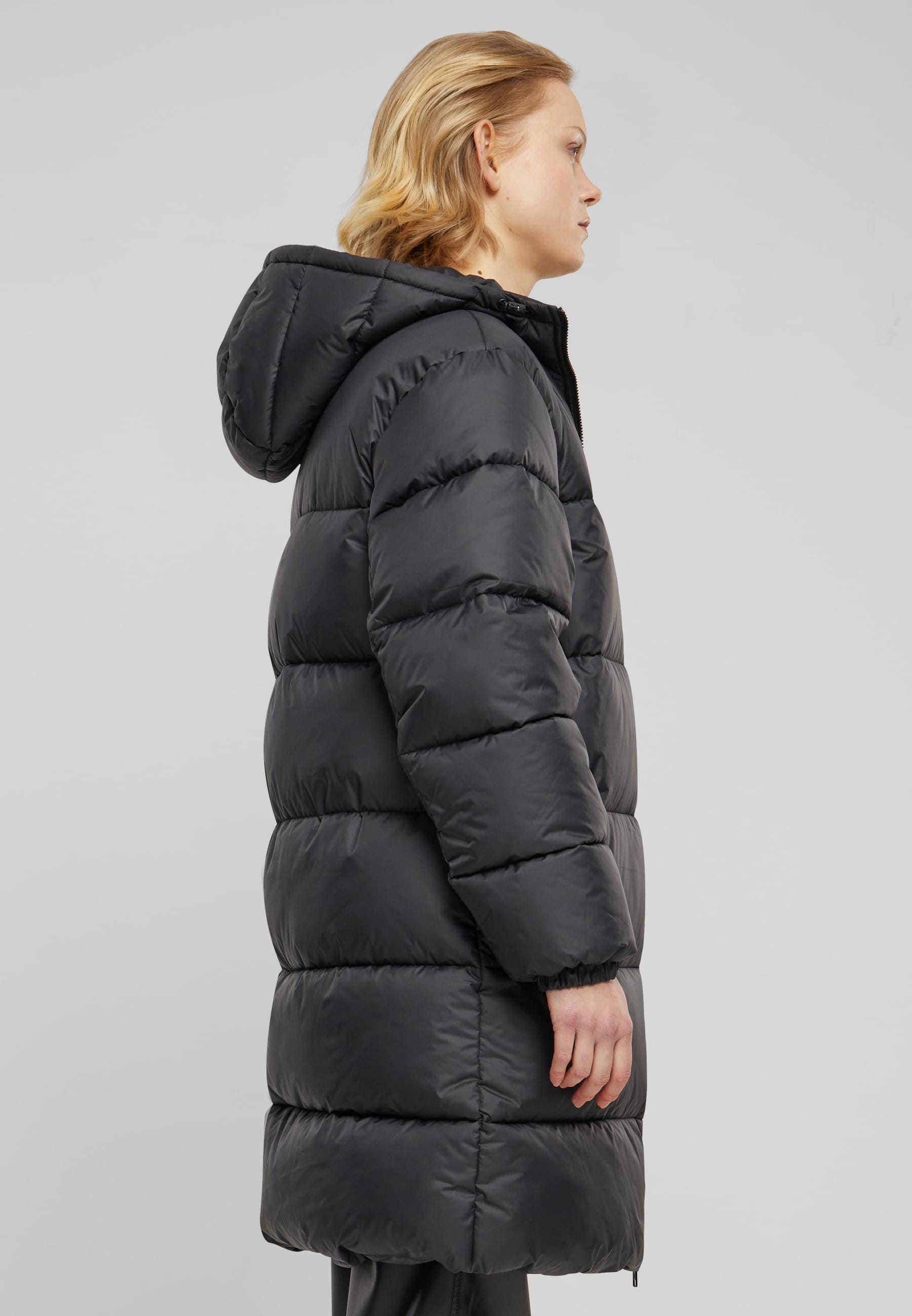 URBAN CLASSICS Winterjacke »Urban Classics Ladies Long Puffer Coat« 1 Stk. tlg. mit Kapuze
