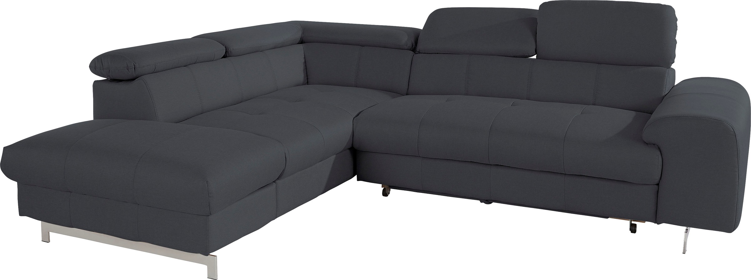 COTTA Polstergarnitur »Chef L-Form«, (Set, 2 tlg.), Set bestehend aus: Ecksofa mit Kopfteilverstellung & Hocker