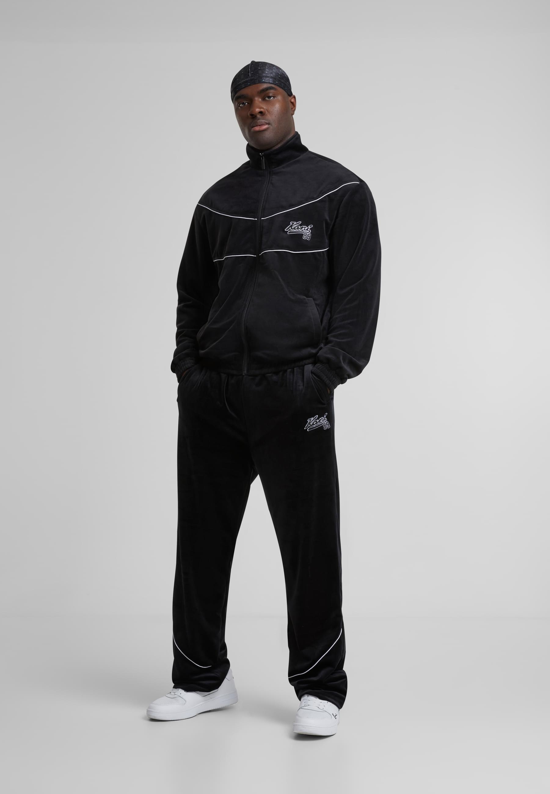 Karl Kani Trainingsjacke »Karl Kani KM251-011-2 Kani Varsity Velours Trackjacket« 1 Stk. tlg. ohne Kapuze