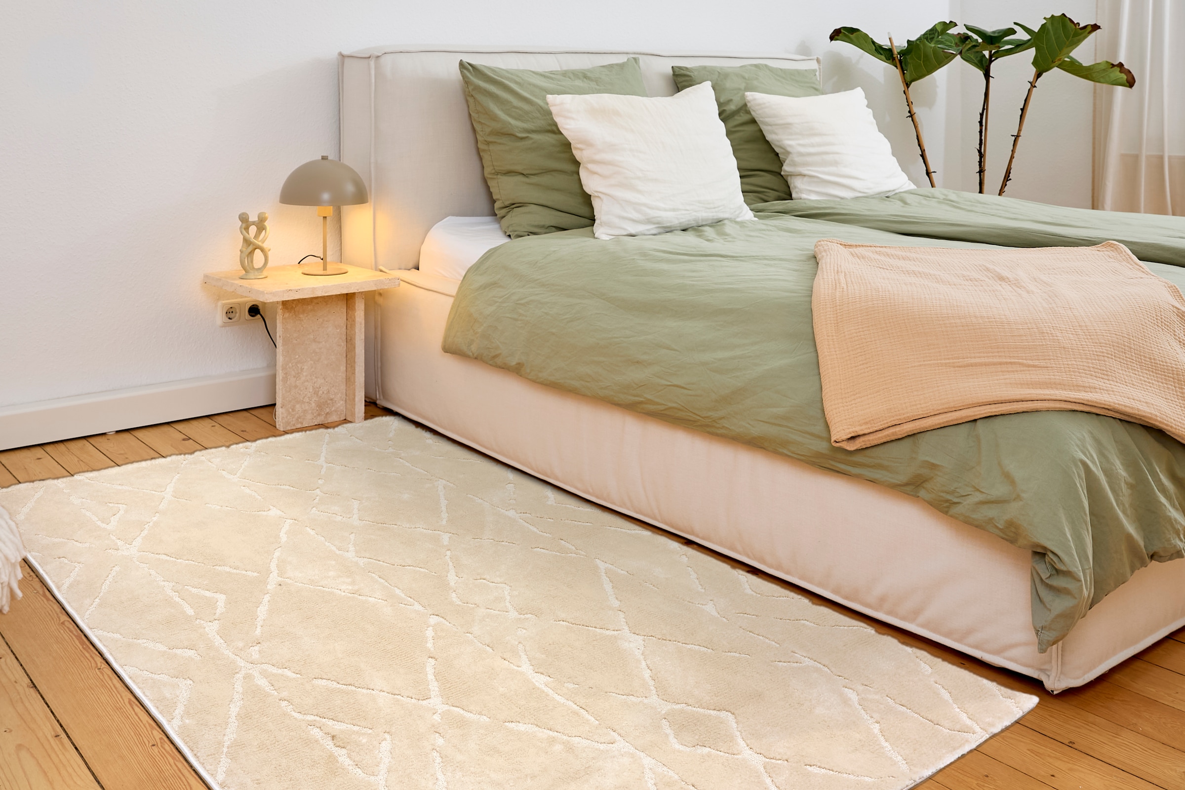 ASTRA Teppich »Lou 252«, rechteckig, 10 mm Höhe, Hoch Tief Struktur, Kurzflor, Wohnzimmer, Schlafzimmer