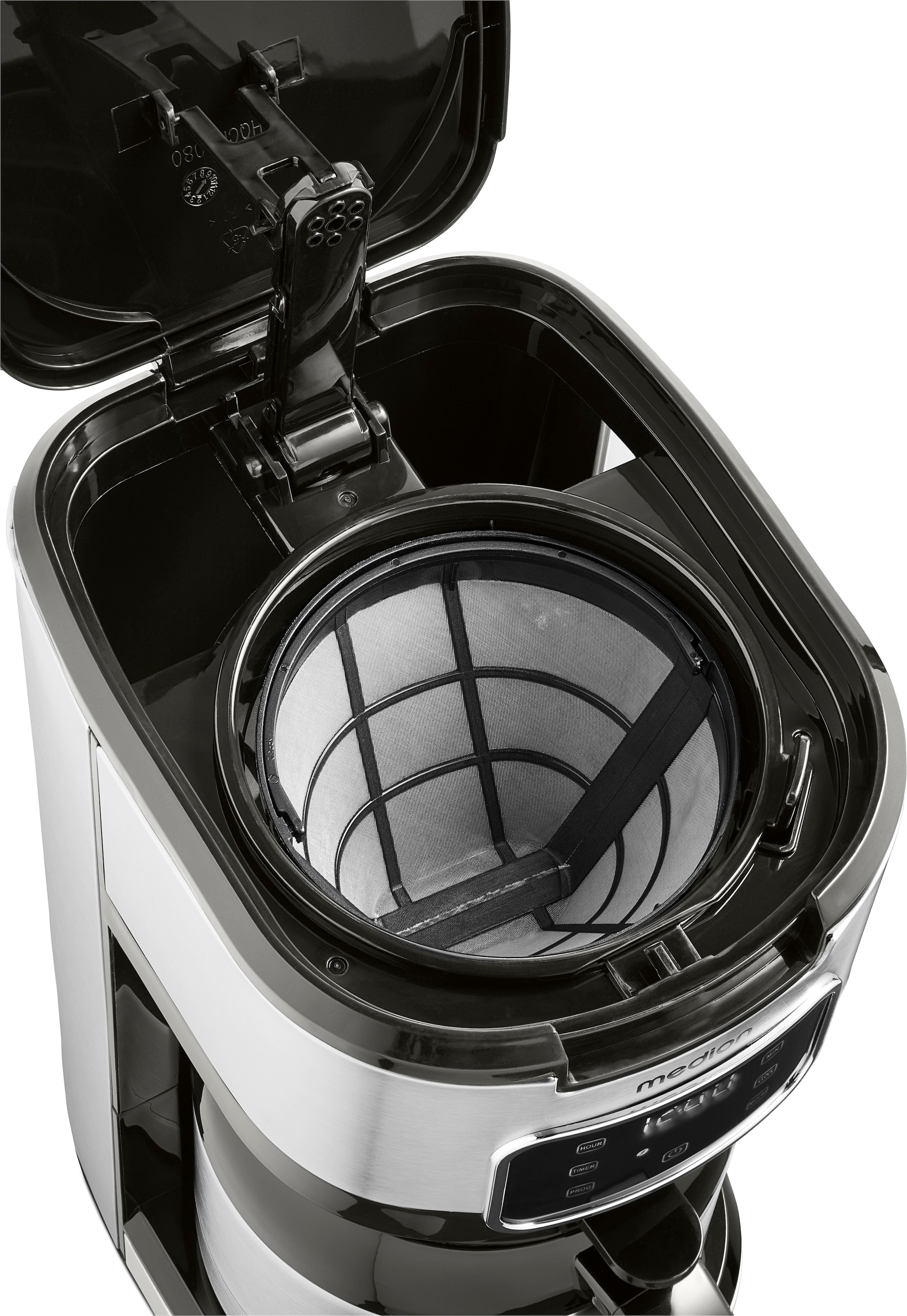 Medion® Filterkaffeemaschine »MD 11019« 1,25 l Kaffeekanne Permanentfilter 900 Watt, Touch-Sensor-Bedienfeld, 24 Stunden Timer, Permanentfilter