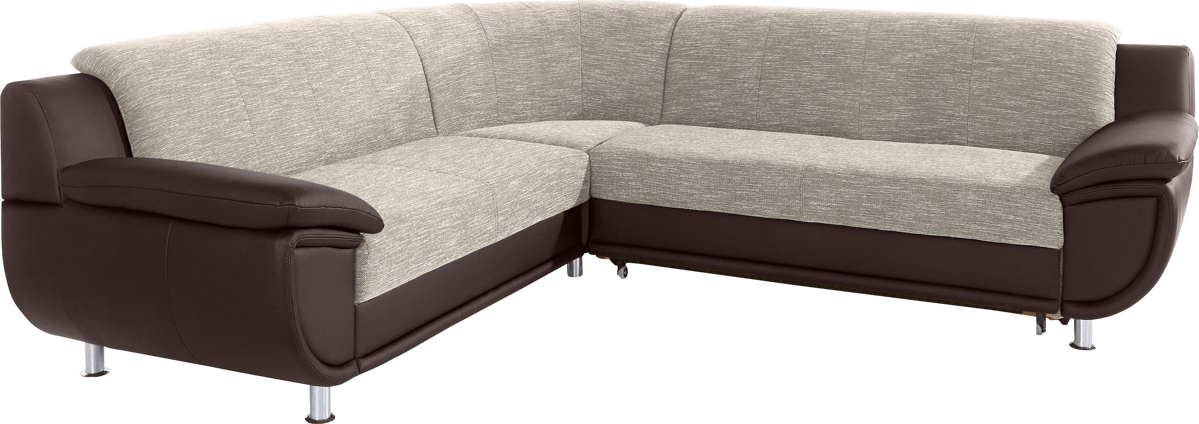 TRENDMANUFAKTUR Ecksofa »Rondo 3, zeitlos und modern, im Materialmix, L-For günstig online kaufen