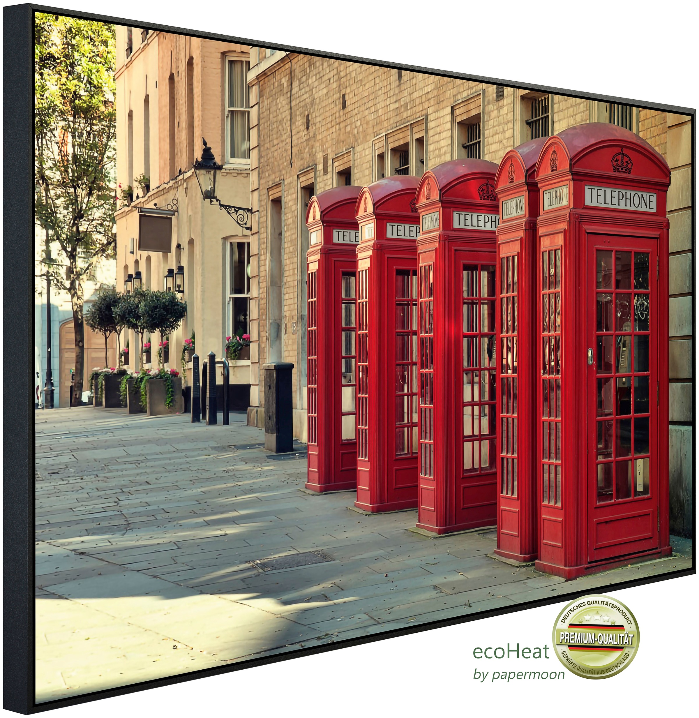 Papermoon Infrarotheizung »London Telefonzellen«, sehr angenehme Strahlungs günstig online kaufen