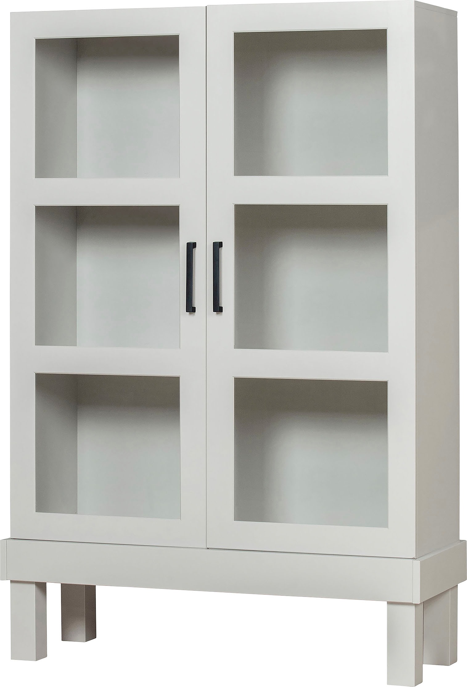 WOOOD Vitrine »Bonk«, ausgestattet mit drei Regalen, H 160 cm x B 107 cm