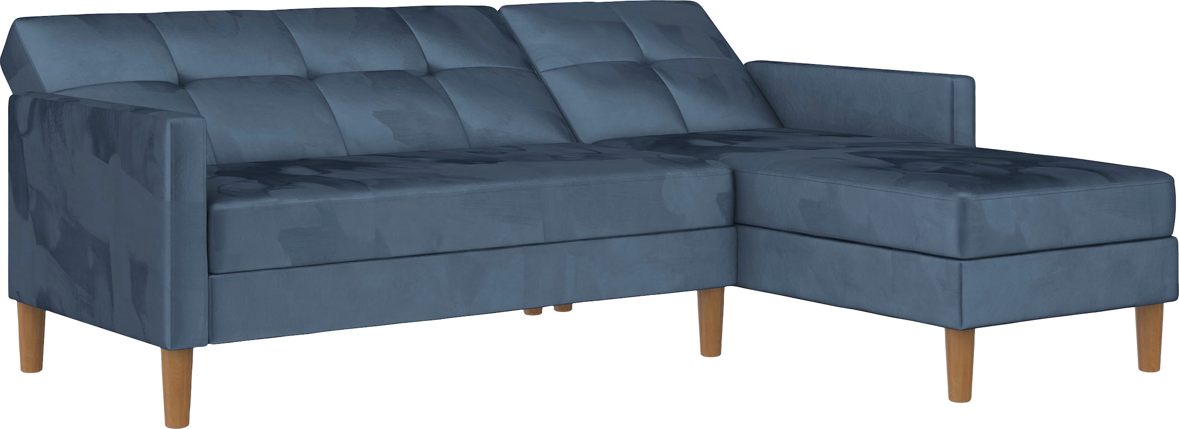 Dorel Home Ecksofa »Lilly, L-Form,« mit Bett-Funktion, Recamiere beidseitig montierbar, Sitzhöhe 43 cm