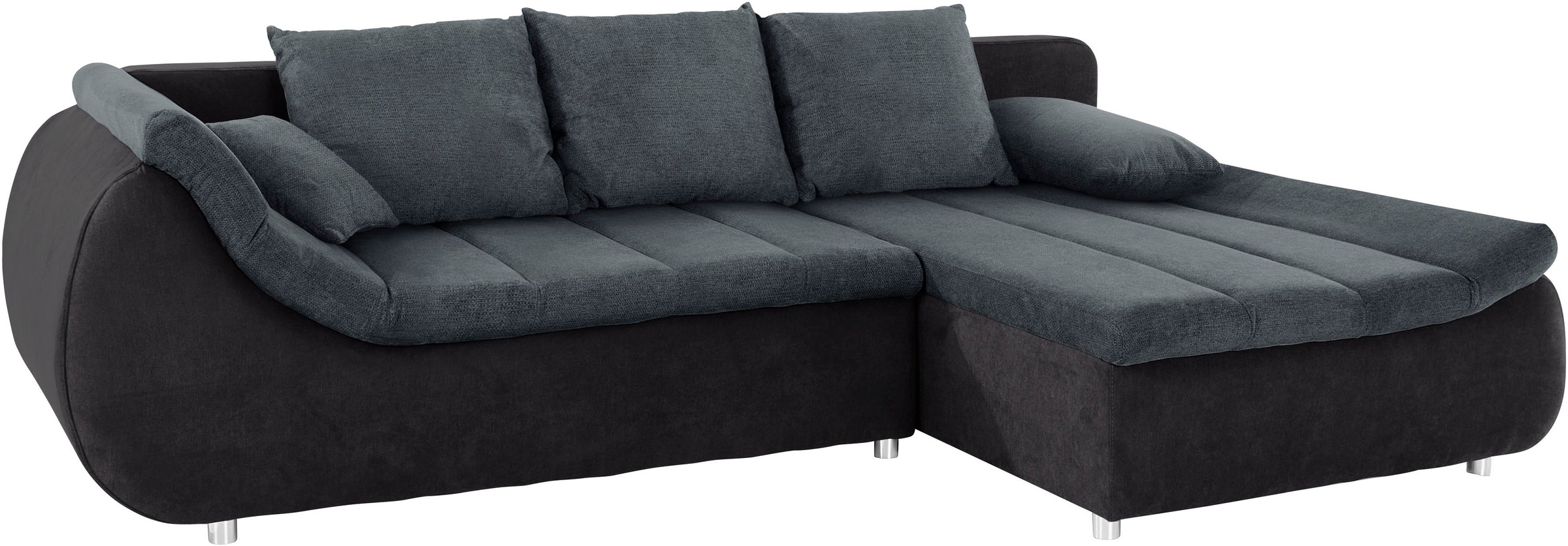 INOSIGN Ecksofa »Imola, elegant und modern, aktuelle Steppung im Sitz, bequem, L-Form«, frei im Raum stellbar, wahlweise mit Bettfunktion und Bettkasten