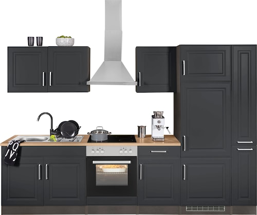 KOCHSTATION Küchenzeile »KS-Stockholm« Breite 300 cm, mit hochwertigen MDF günstig online kaufen